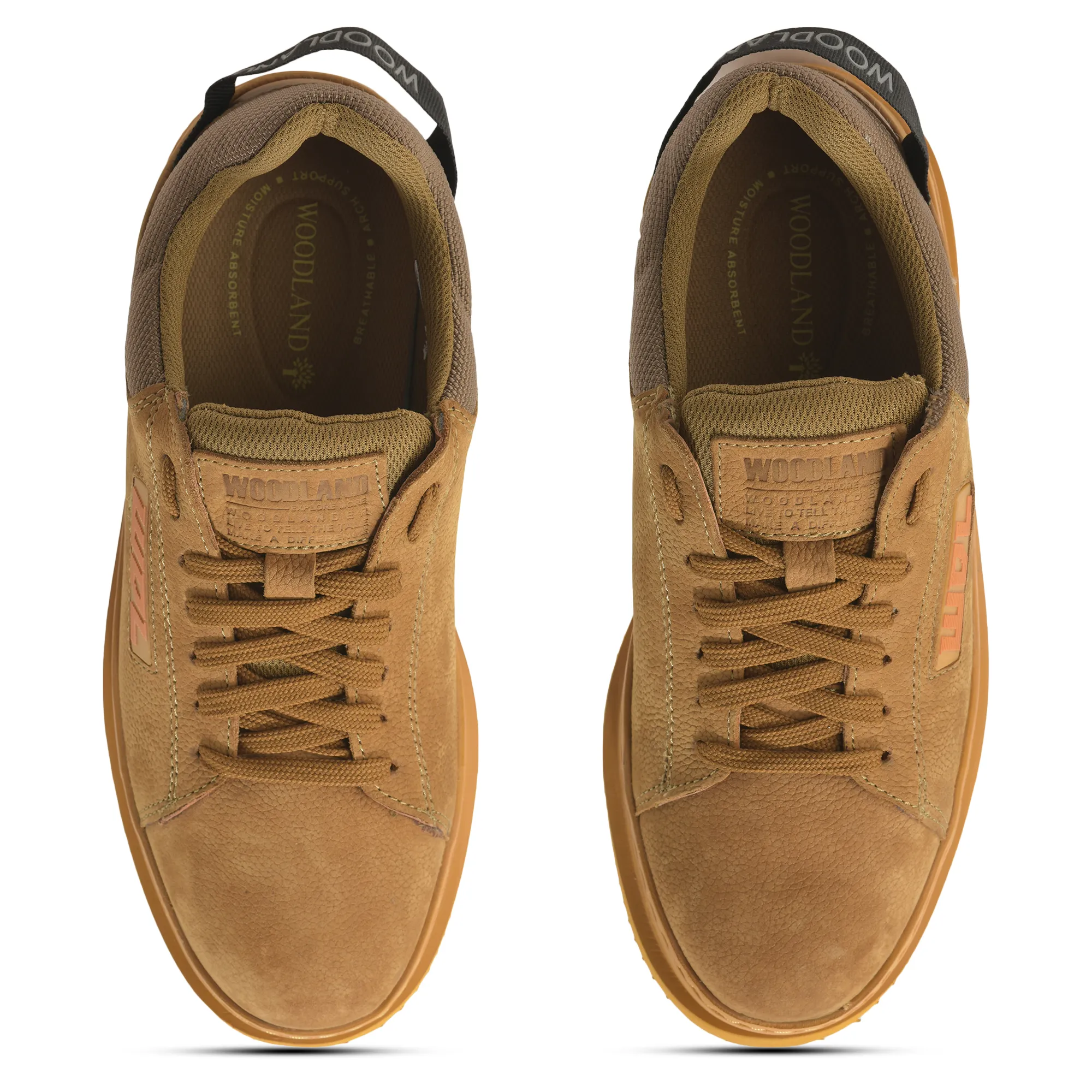 Woodland Camel Casual Lace Up Shoes For Men - Thumbnail 5