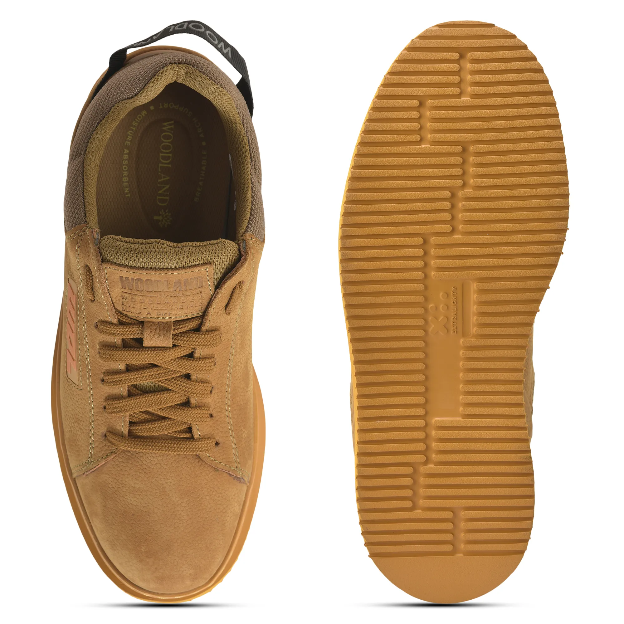 Woodland Camel Casual Lace Up Shoes For Men - Thumbnail 9