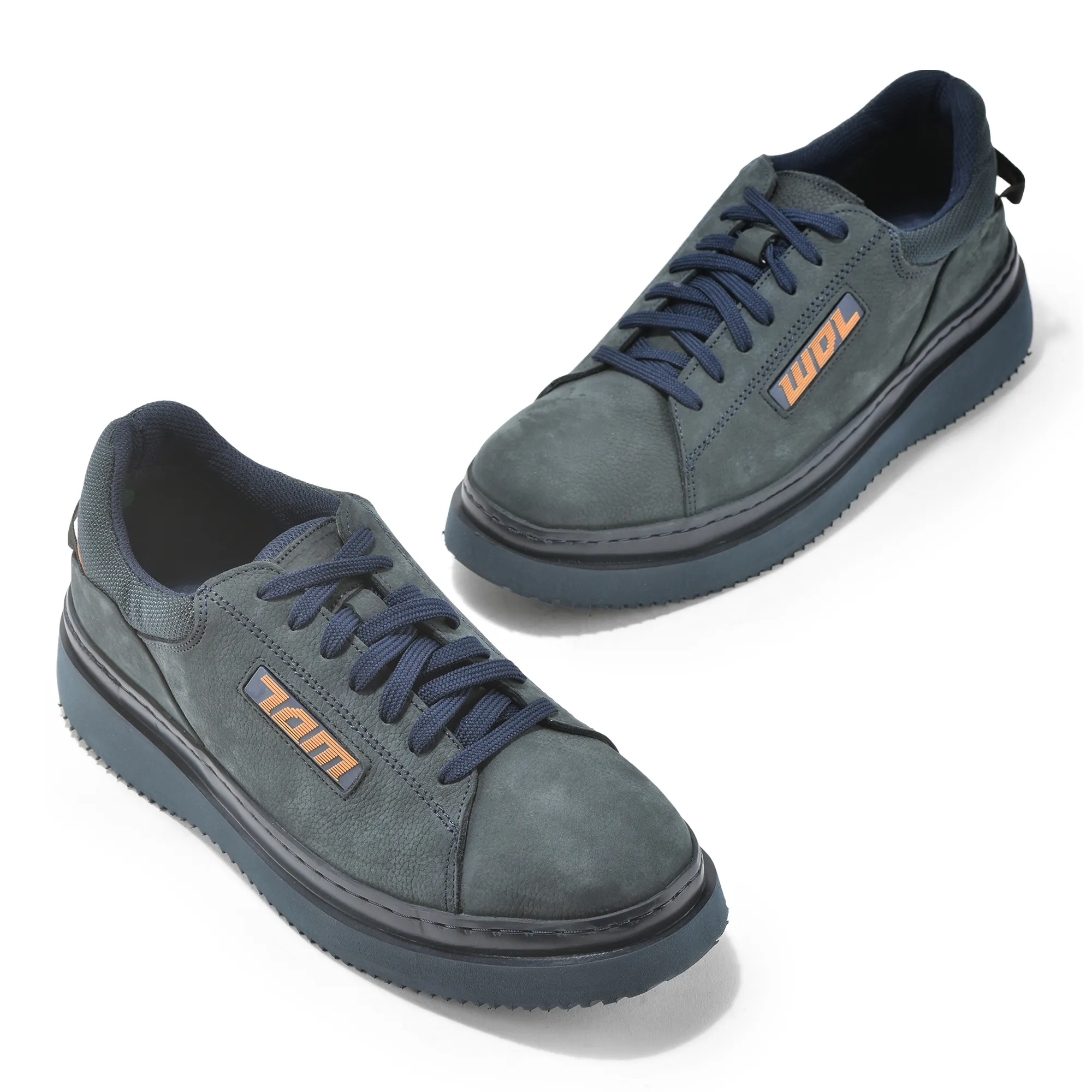 Woodland Navy Casual Lace Up Shoes For Men - Thumbnail 2