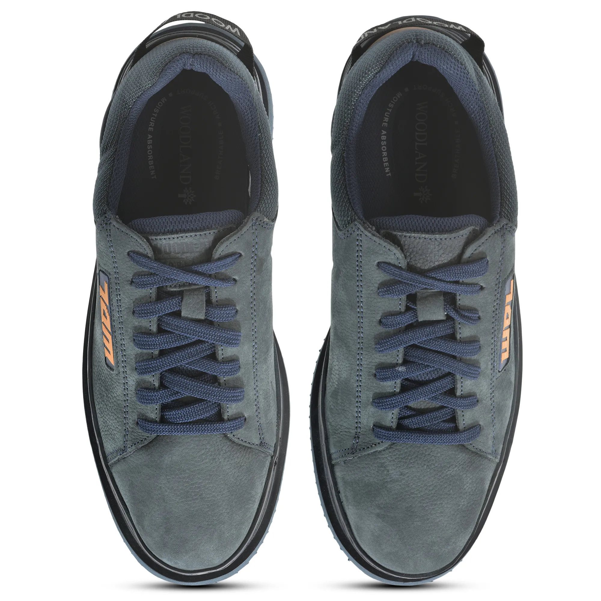 Woodland Navy Casual Lace Up Shoes For Men - Thumbnail 4