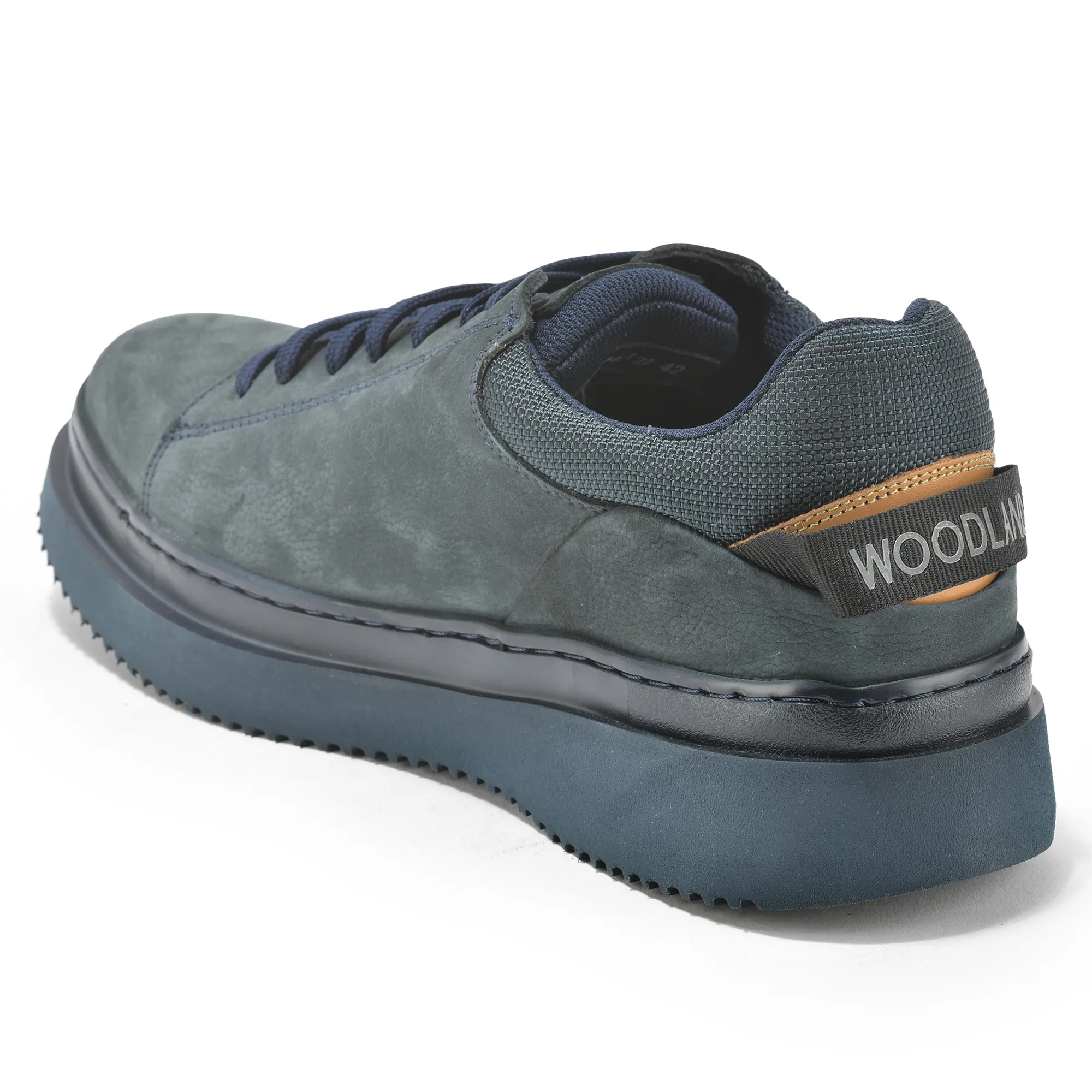 Woodland Navy Casual Lace Up Shoes For Men - Thumbnail 6