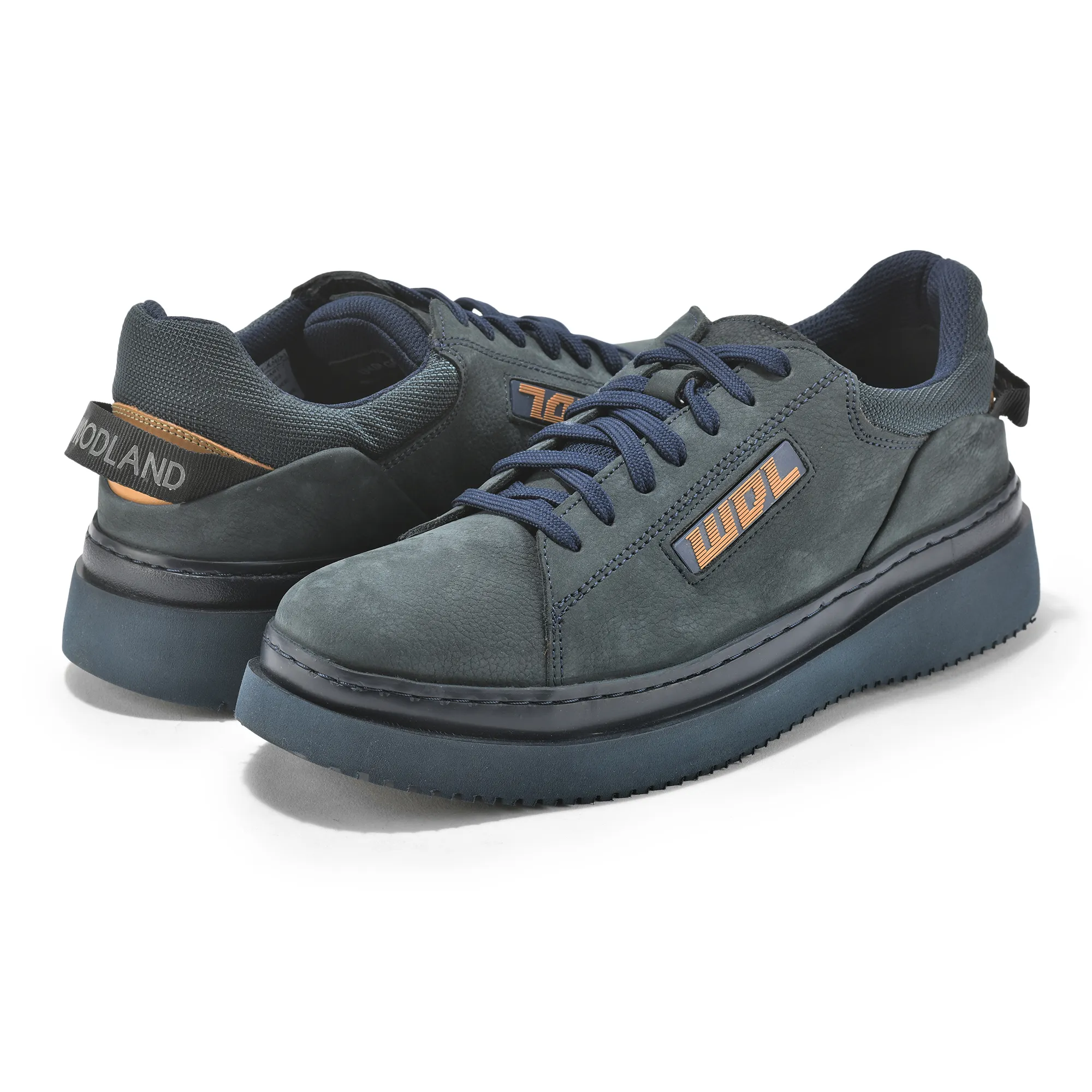 Woodland Navy Casual Lace Up Shoes For Men - Thumbnail 11