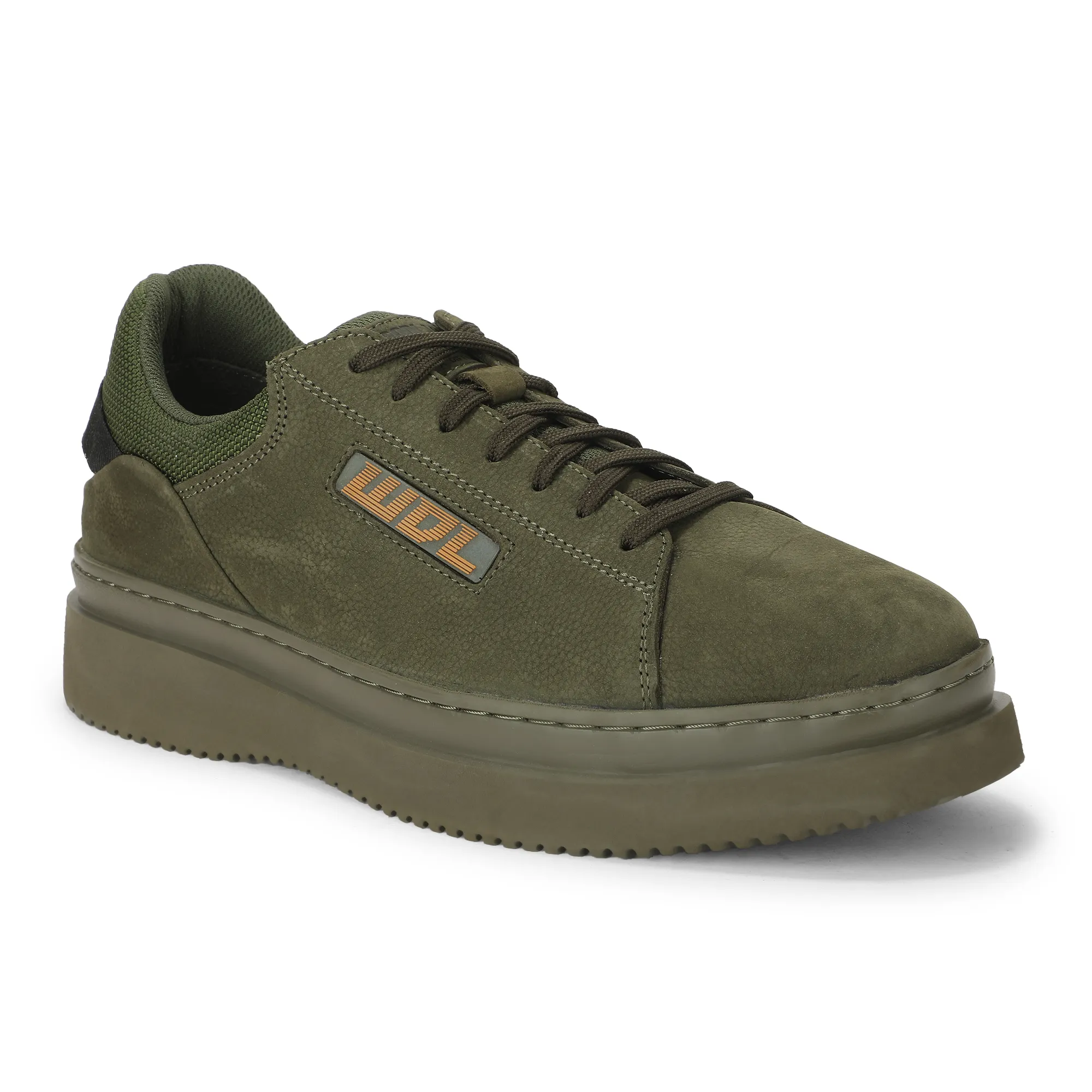 Woodland Olive Green Casual Lace Up Shoes For Men - Thumbnail 3
