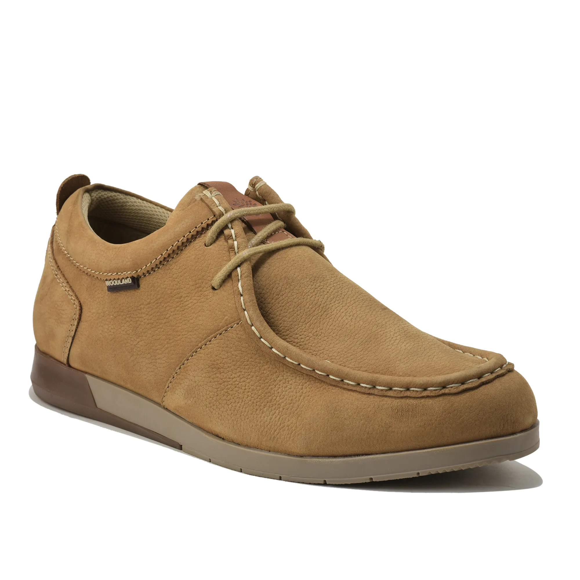 Woodland Softy Camel Casual Lace Up Shoes - Thumbnail 3