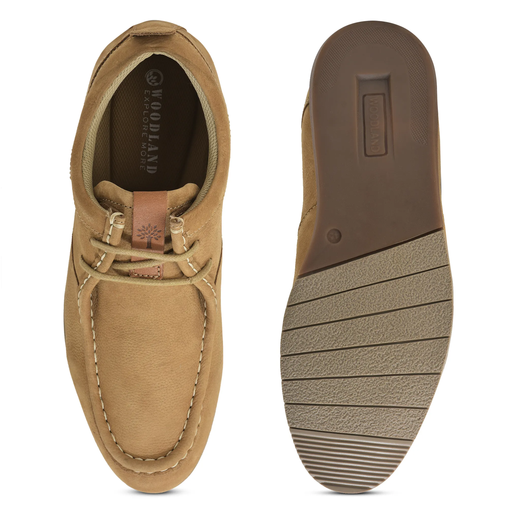 Woodland Softy Camel Casual Lace Up Shoes - Thumbnail 9