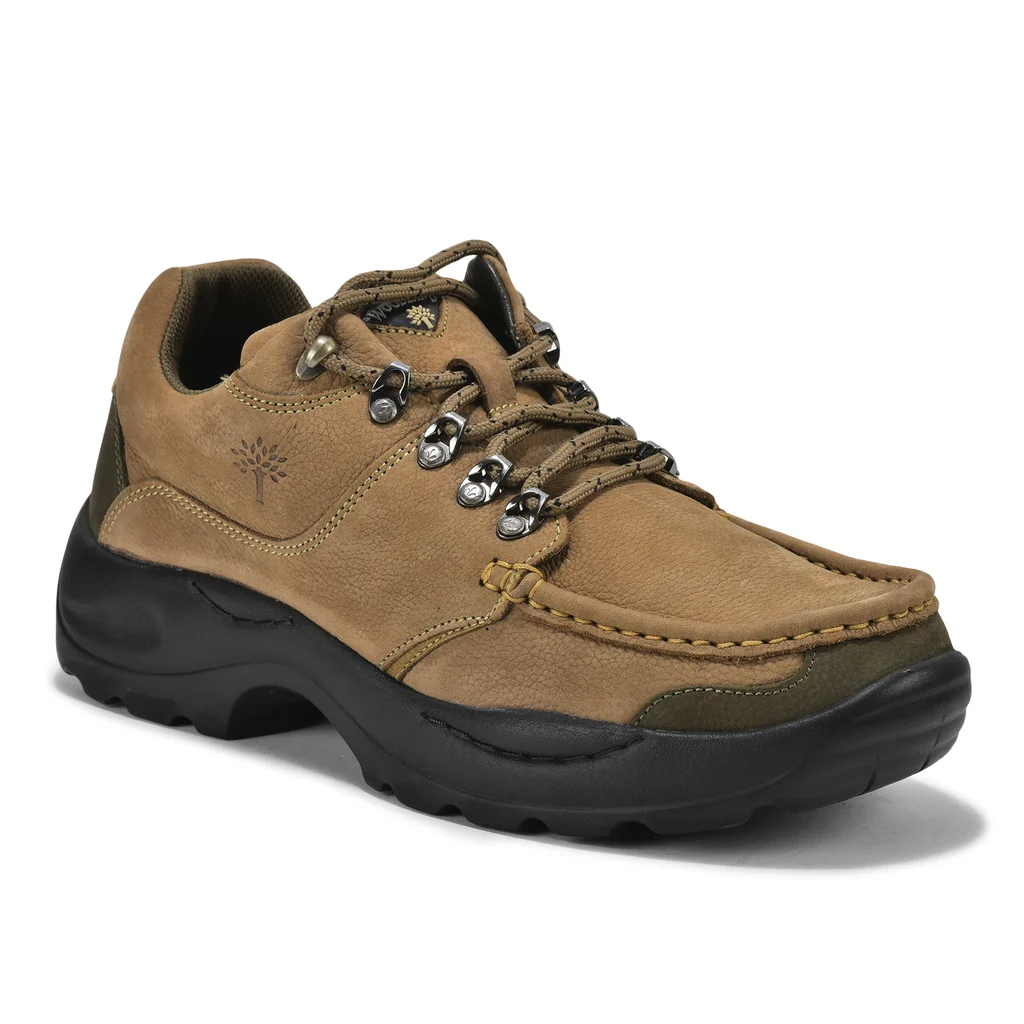 Men’s Khaki Colored Casual Shoes with PU Sole - Thumbnail 2