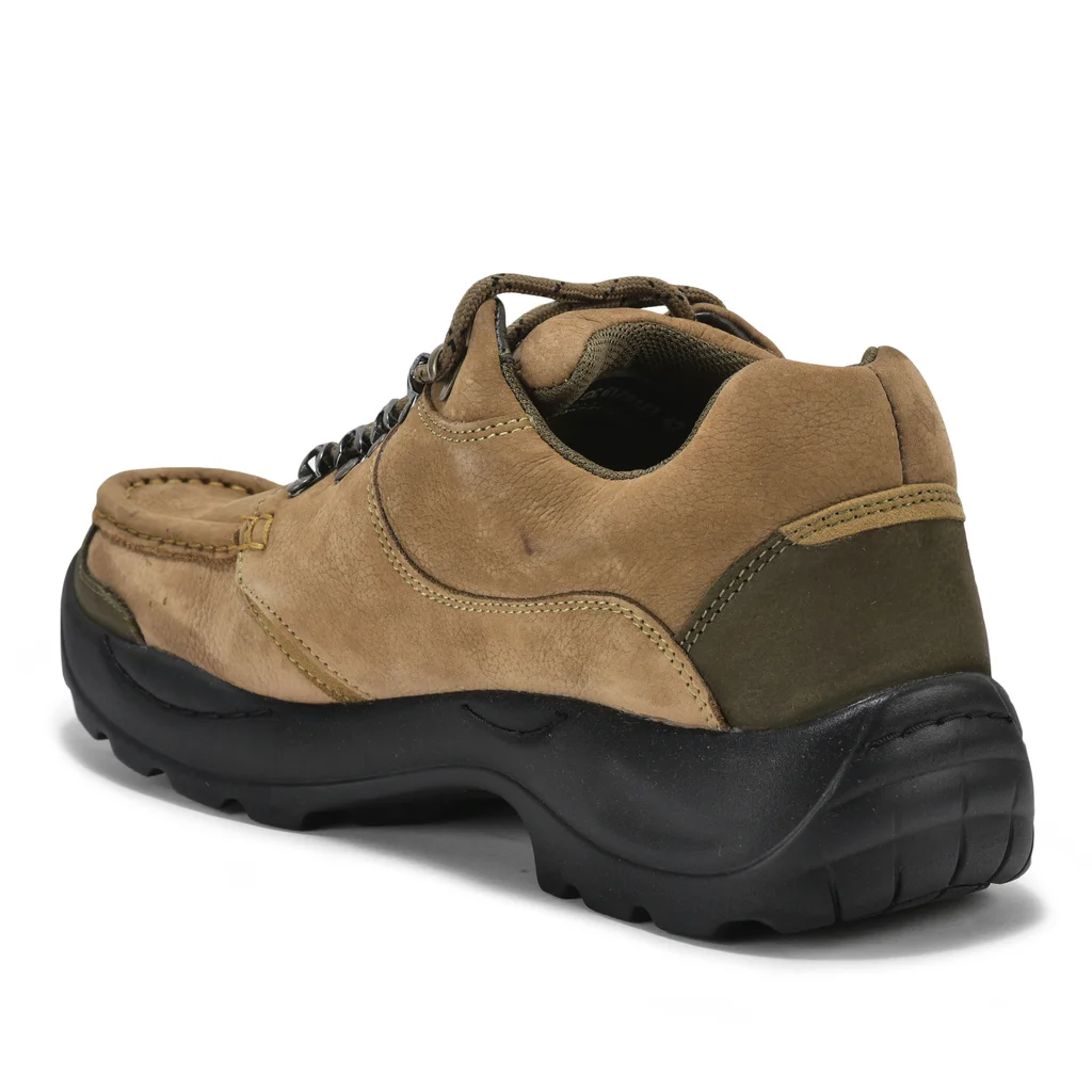 Men’s Khaki Colored Casual Shoes with PU Sole - Thumbnail 6