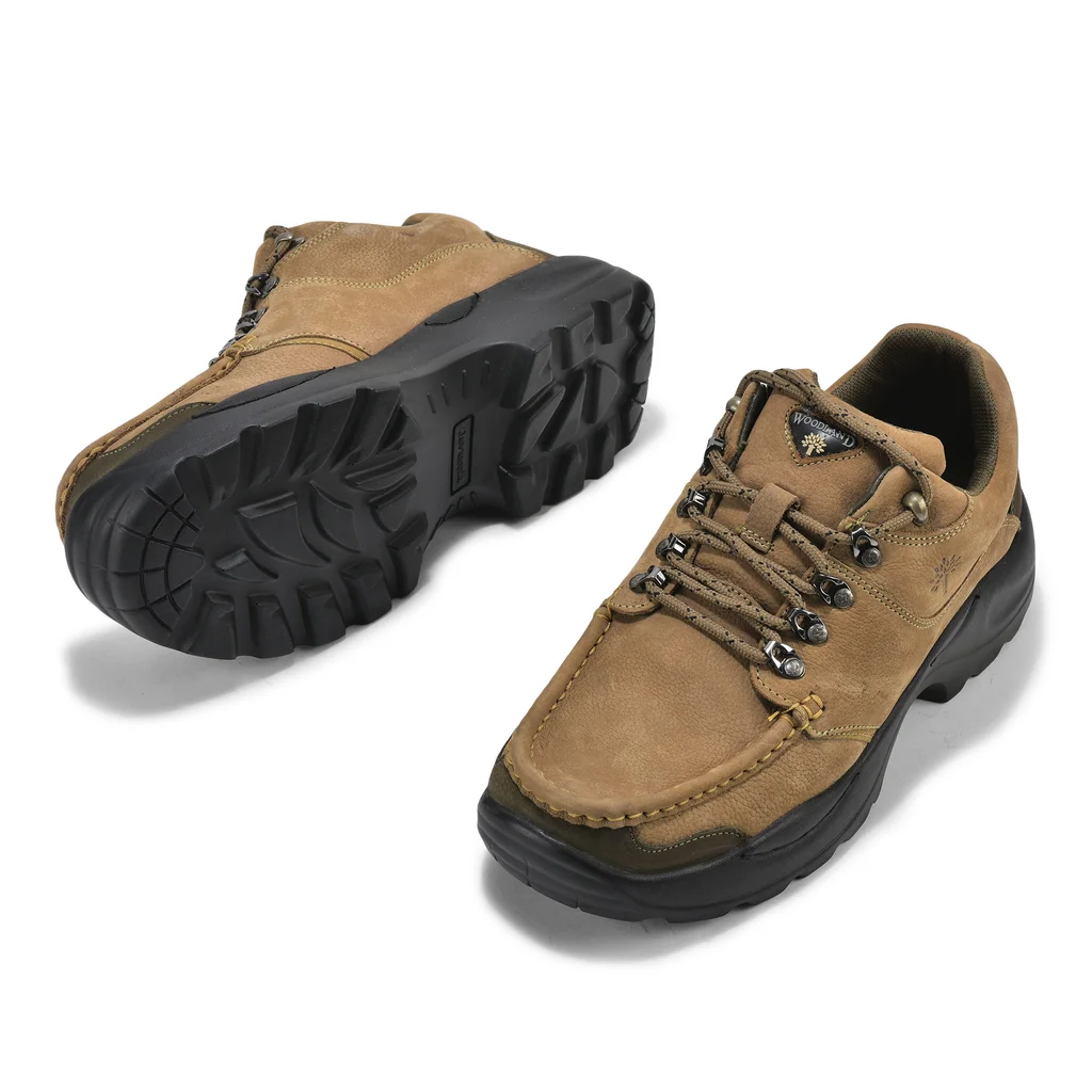 Men’s Khaki Colored Casual Shoes with PU Sole - Thumbnail 7