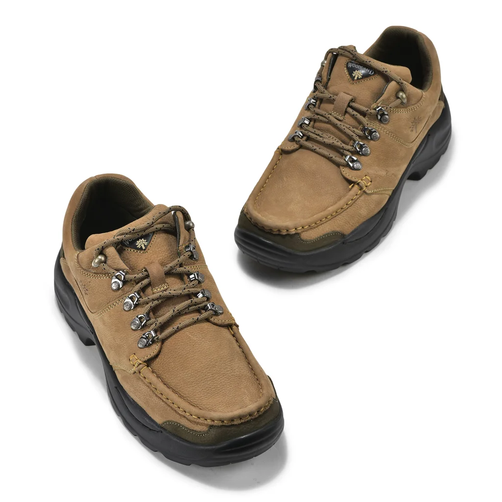 Men’s Khaki Colored Casual Shoes with PU Sole - Thumbnail 8