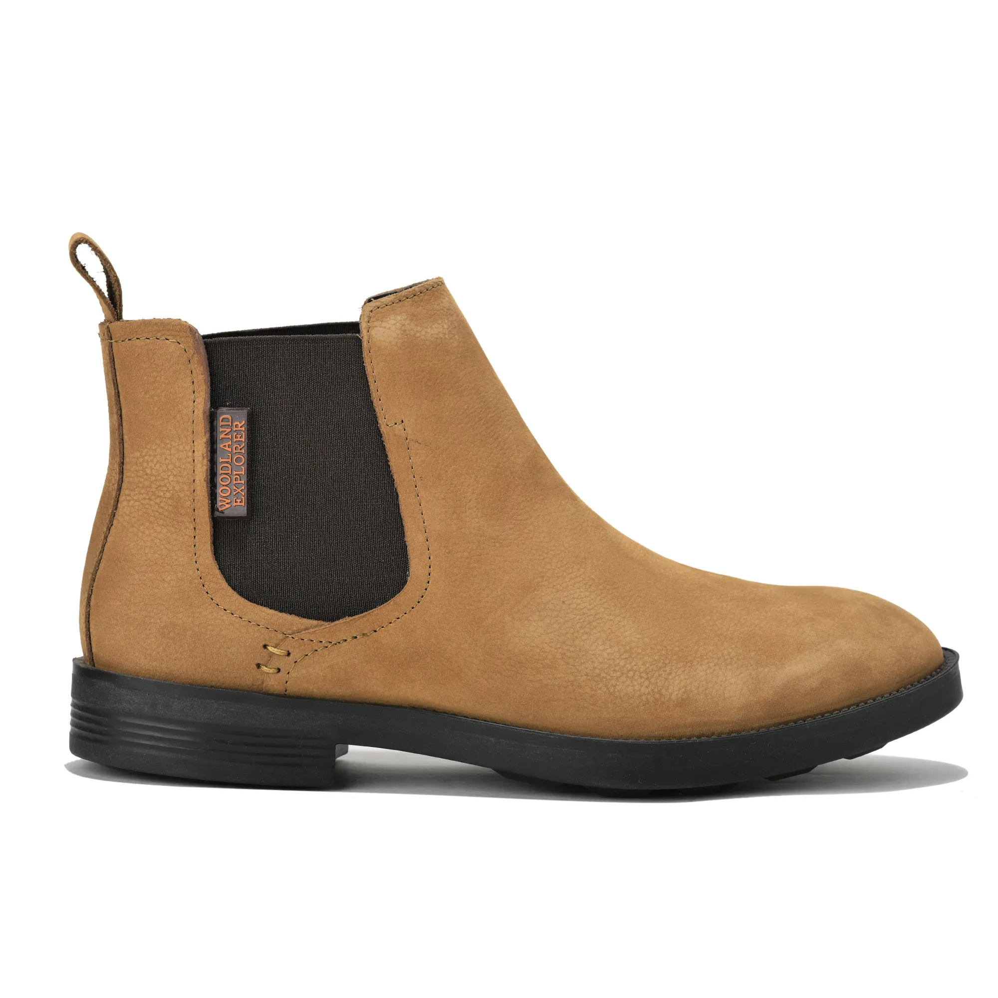 Woodland Men Camel Nubuck Leather Chelsea Boots - Thumbnail 2