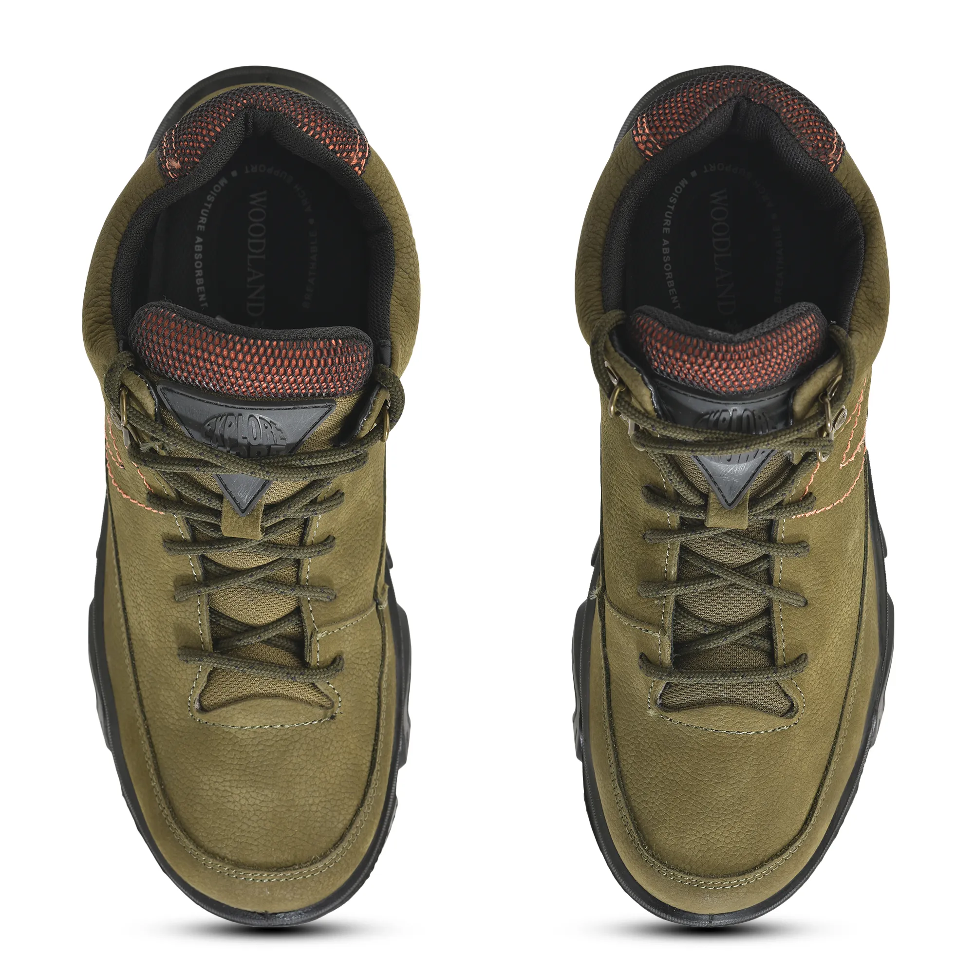 Woodland Olive Green  Mens Casual Lace-up Shoes - Thumbnail 5