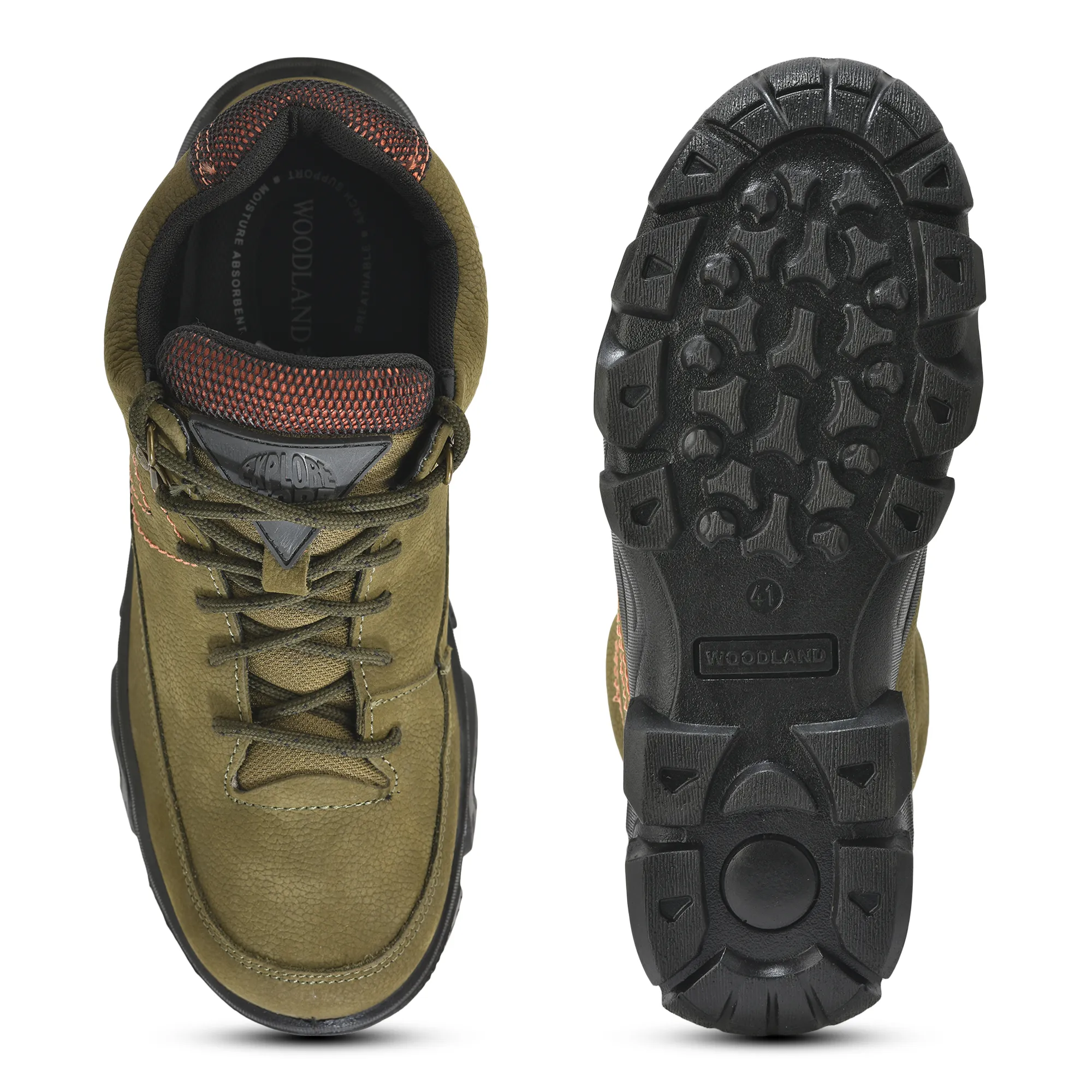 Woodland Olive Green  Mens Casual Lace-up Shoes - Thumbnail 9