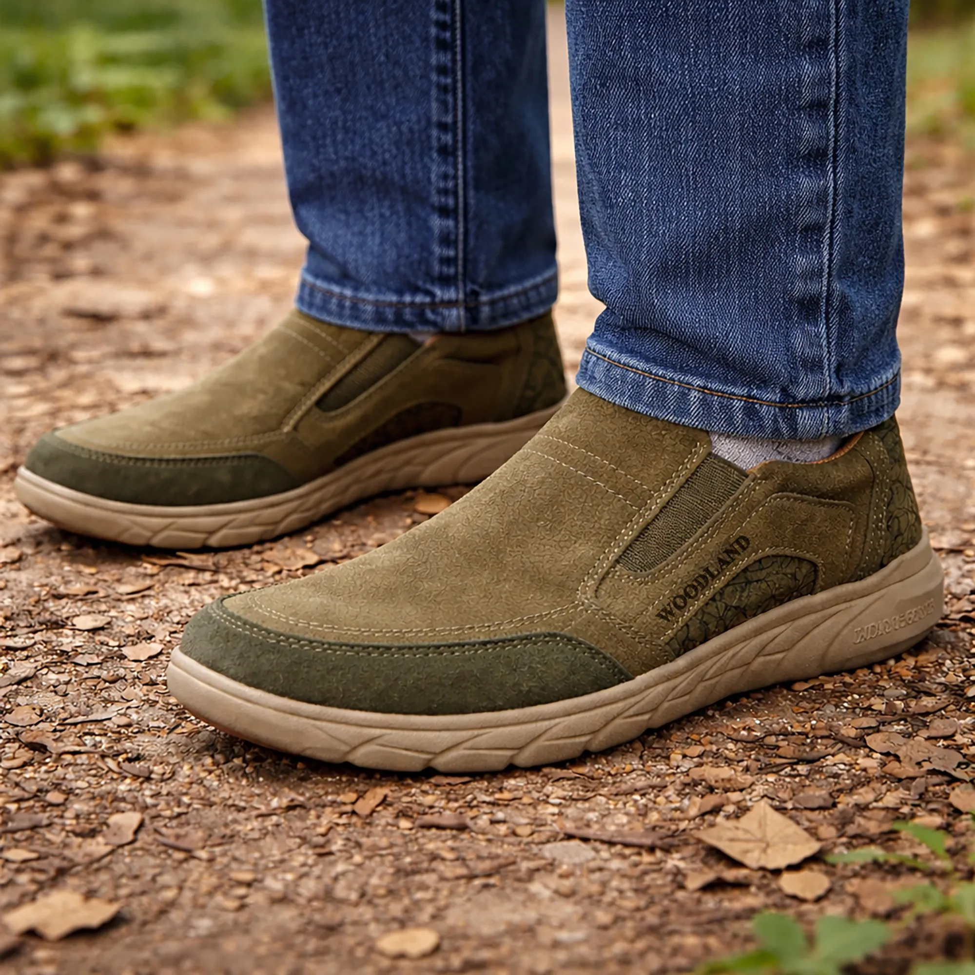 woodland-men-s-olive-green-nubuk-slip-on-casual-shoes