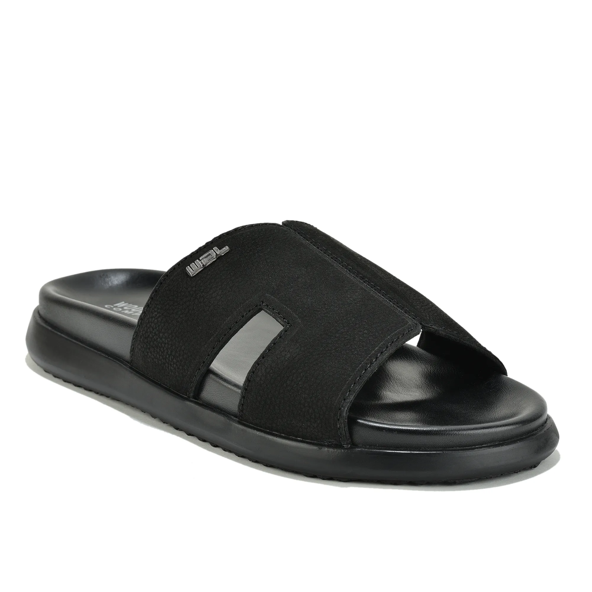 Woodland Black Nubuk Men Slipper - Thumbnail 3