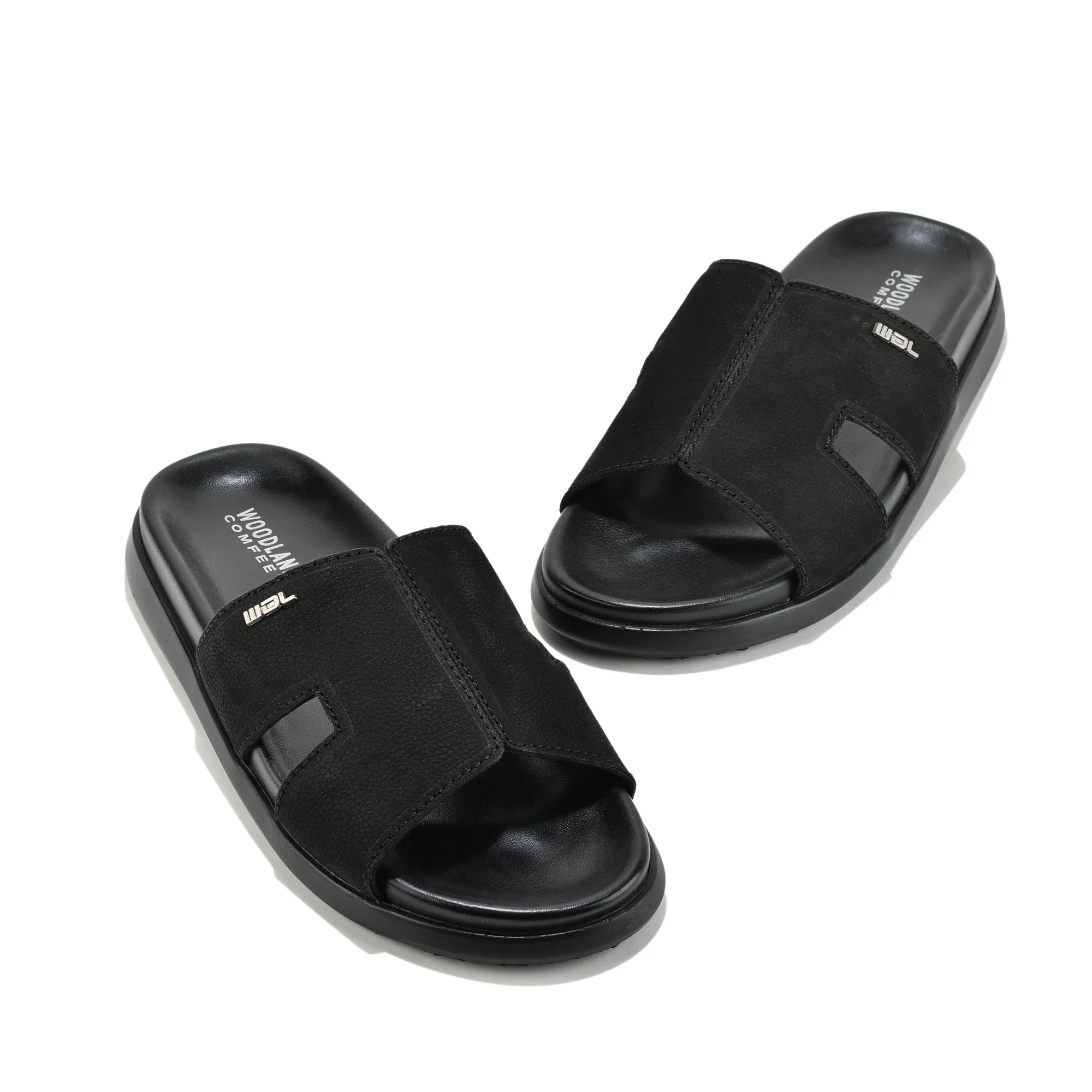 Woodland Black Nubuk Men Slipper - Thumbnail 4