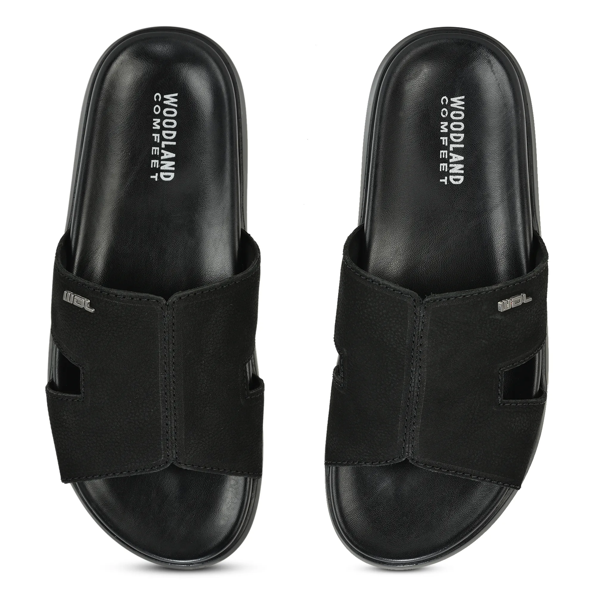 Woodland Black Nubuk Men Slipper - Thumbnail 5