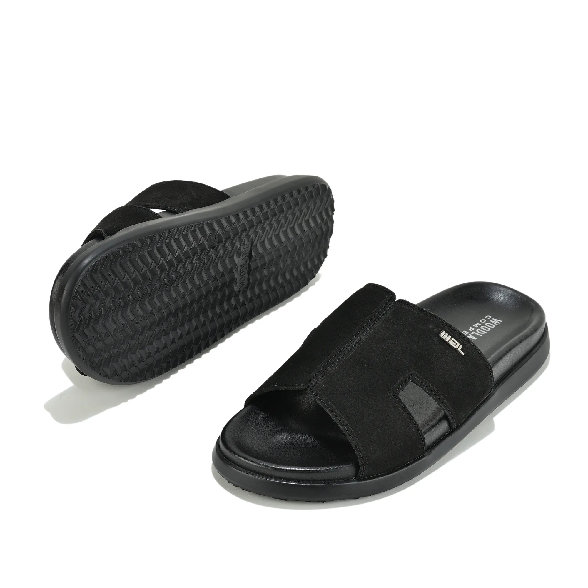Woodland Black Nubuk Men Slipper - Thumbnail 6