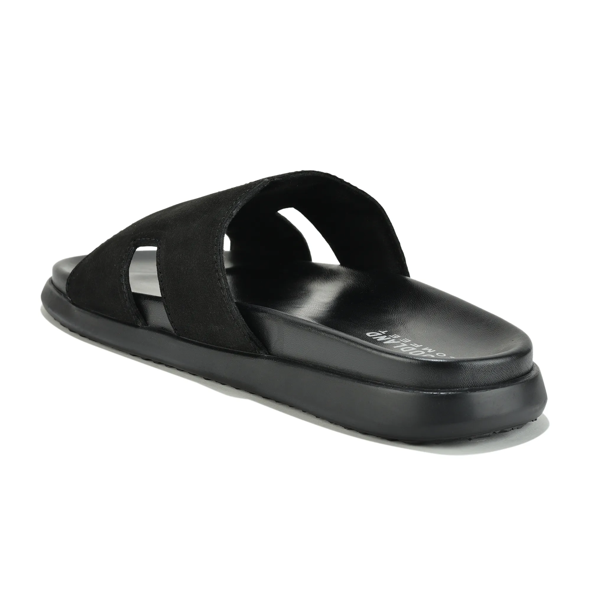 Woodland Black Nubuk Men Slipper - Thumbnail 7