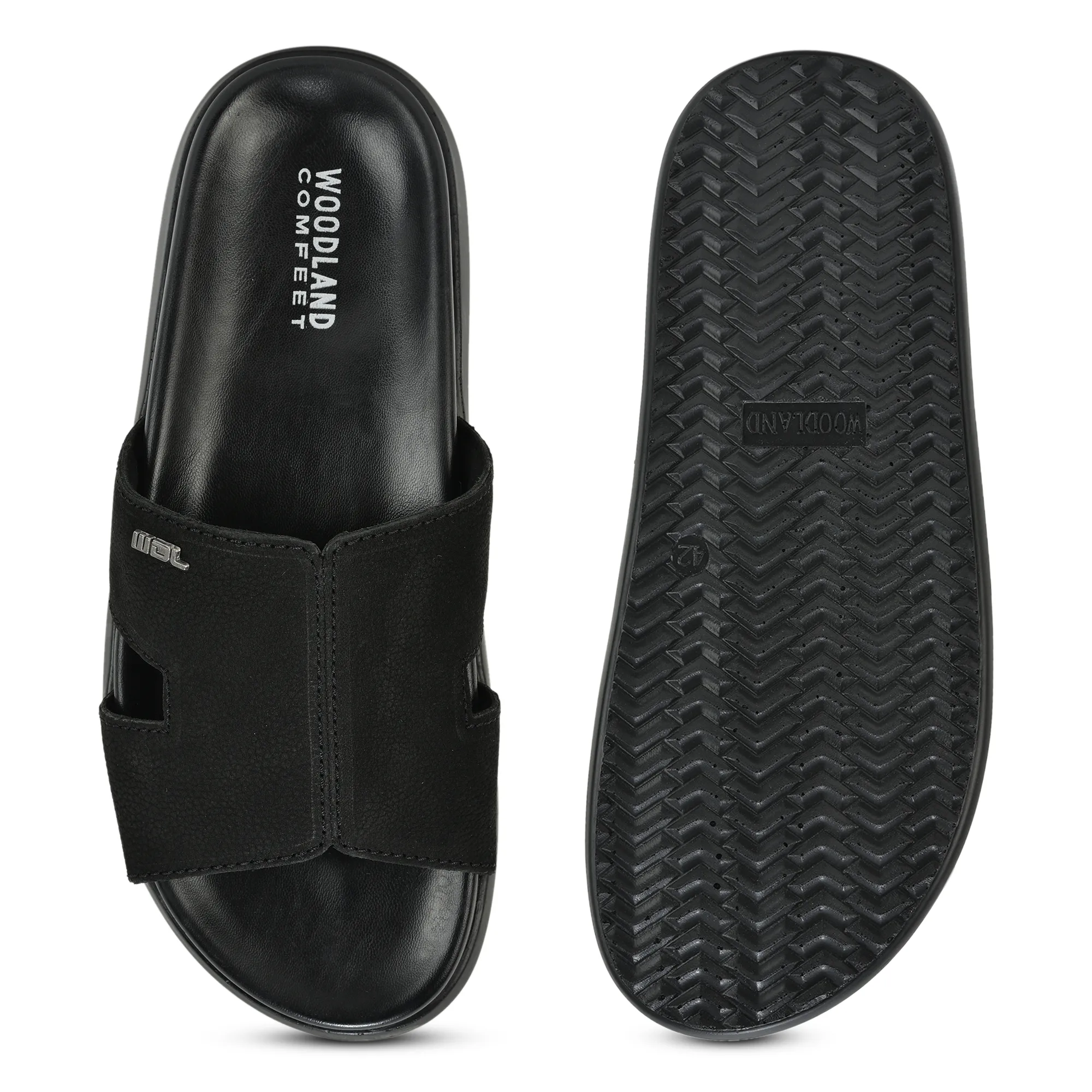 Woodland Black Nubuk Men Slipper - Thumbnail 9