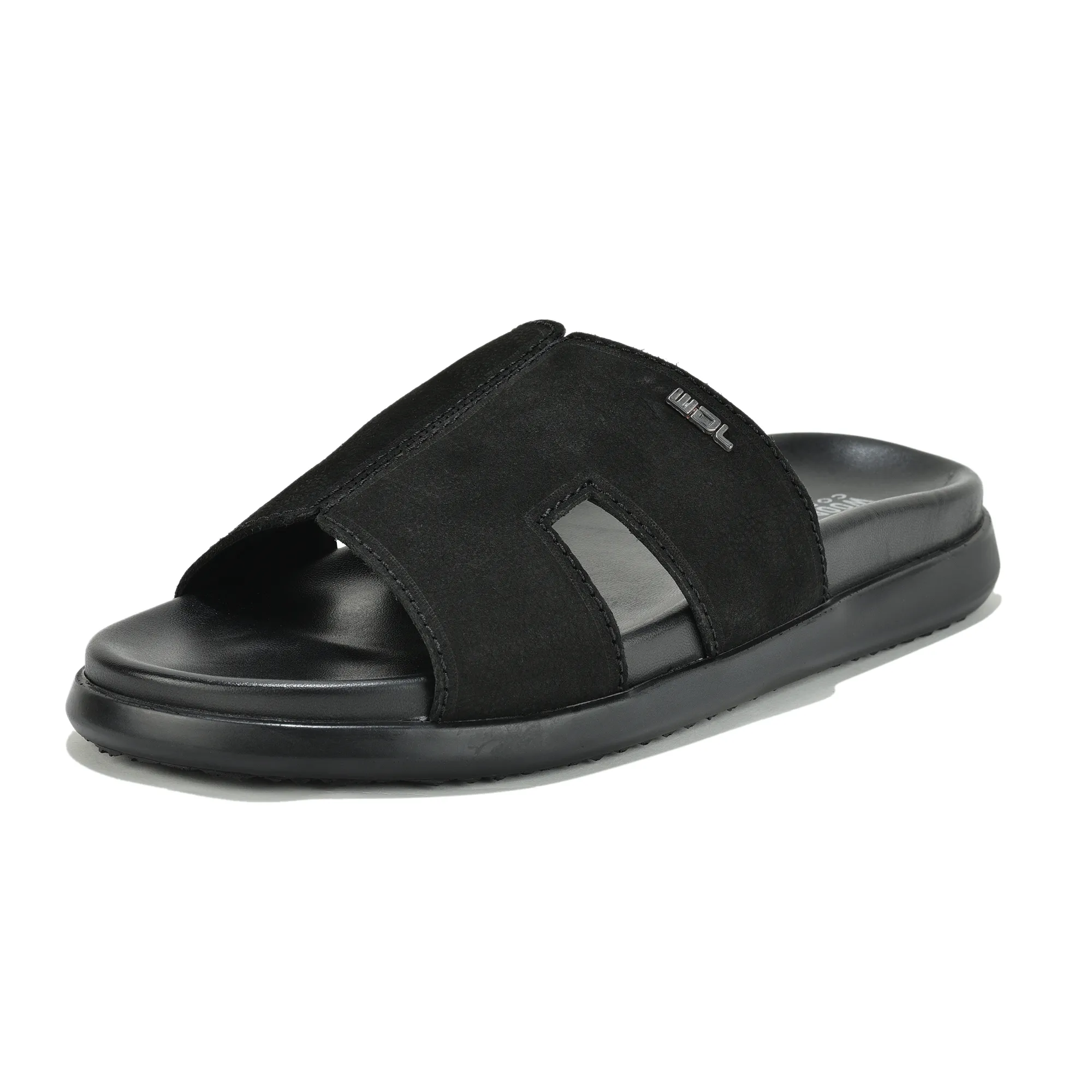 Woodland Black Nubuk Men Slipper - Thumbnail 11