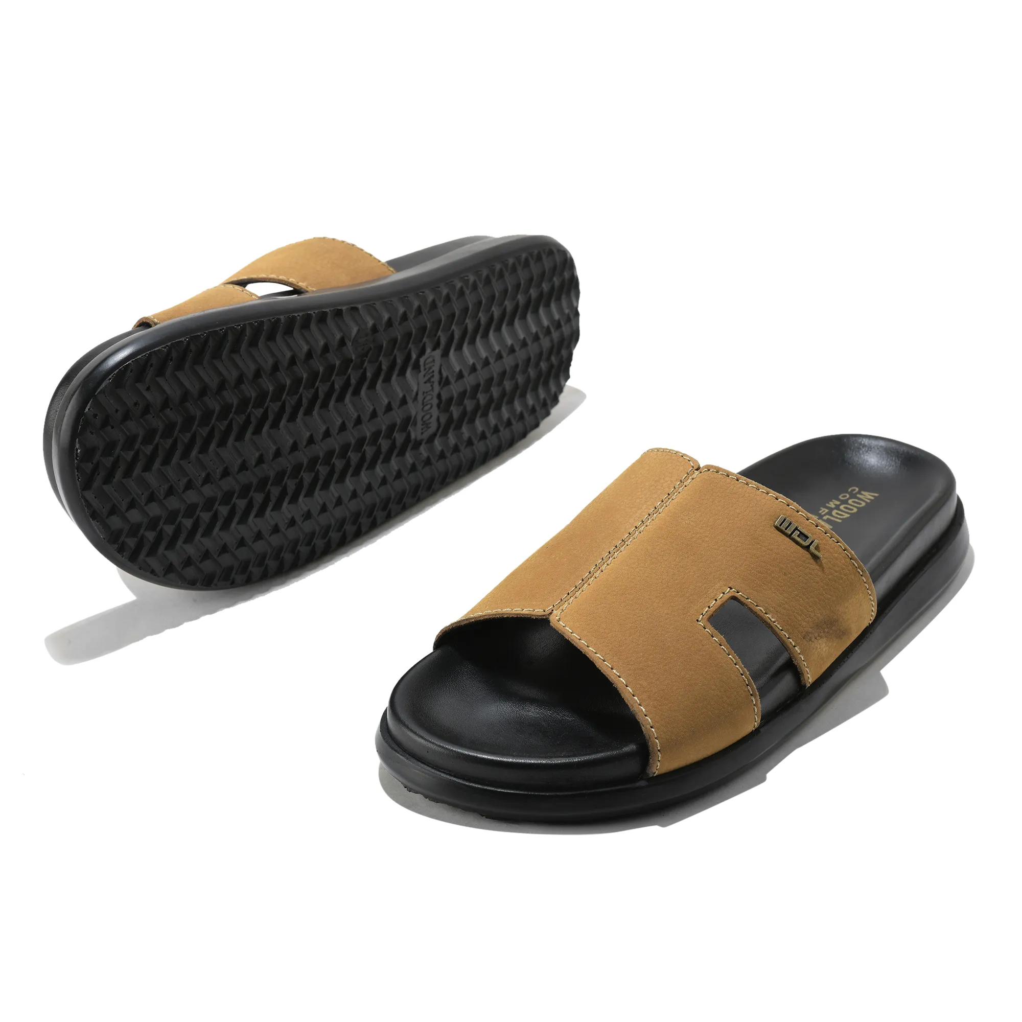 Woodland Camel Nubuk Men Slipper - Thumbnail 6