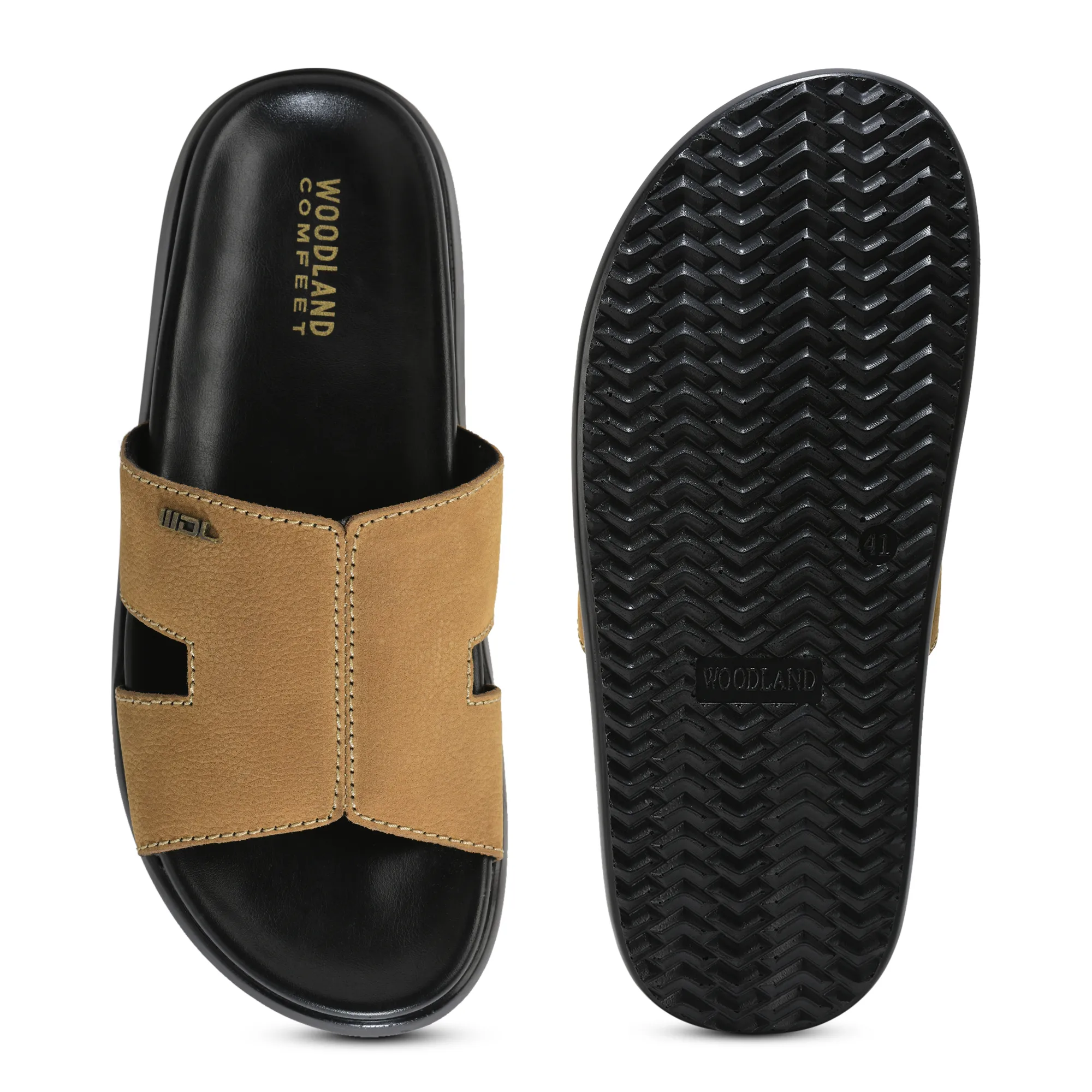 Woodland Camel Nubuk Men Slipper - Thumbnail 9
