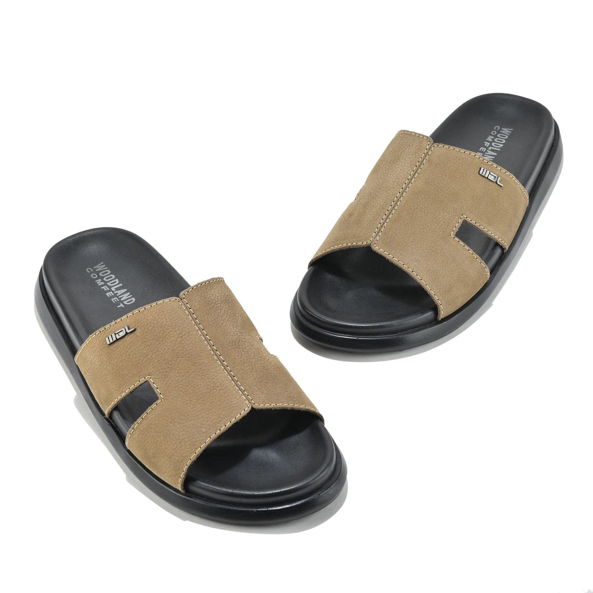 Woodland DKhaki Nubuk Men Slipper - Thumbnail 4