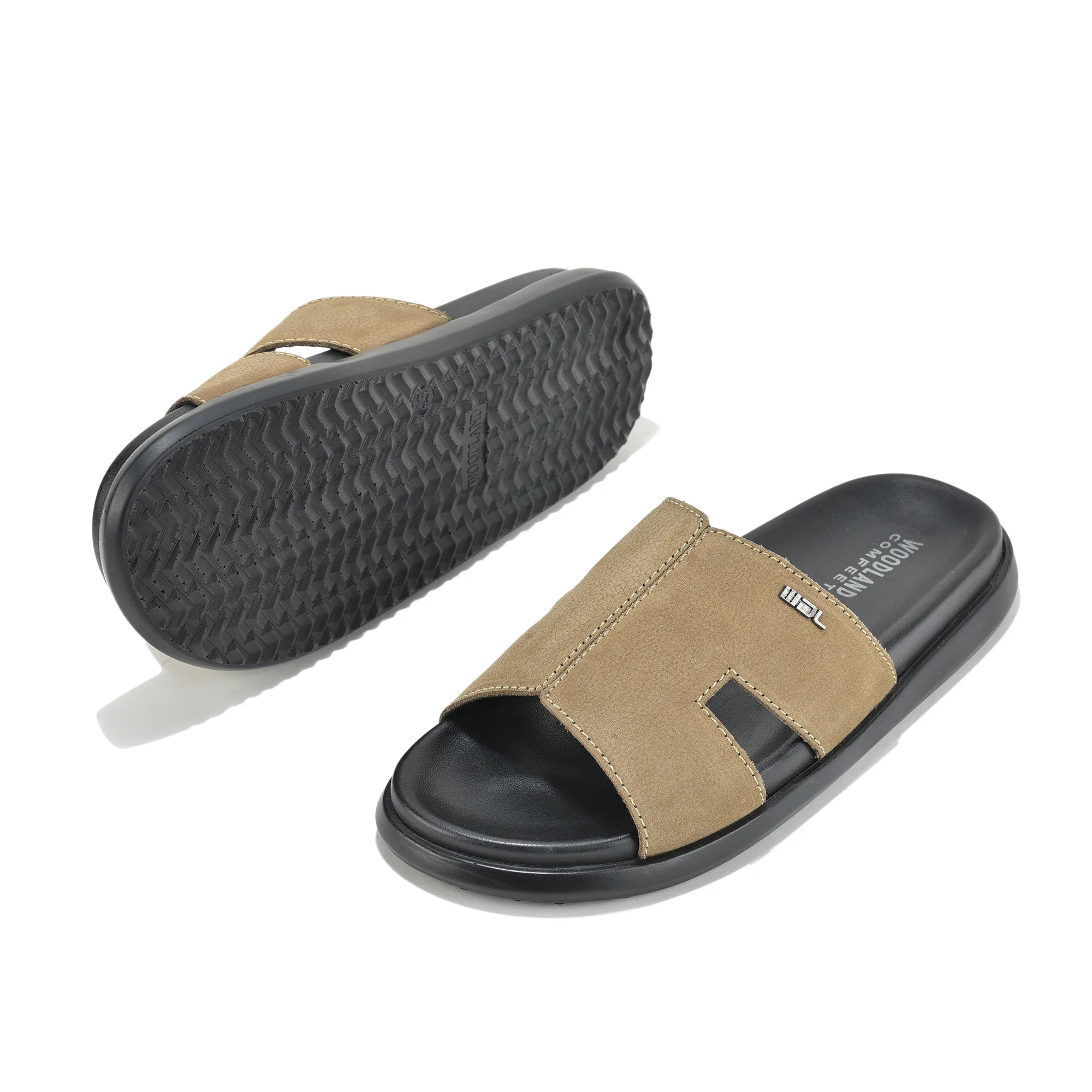 Woodland DKhaki Nubuk Men Slipper - Thumbnail 6