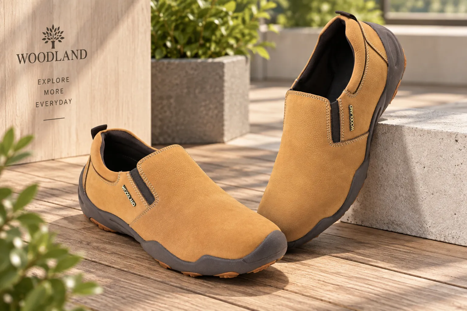 Woodland Men Camel Softy Print Casual Shoes