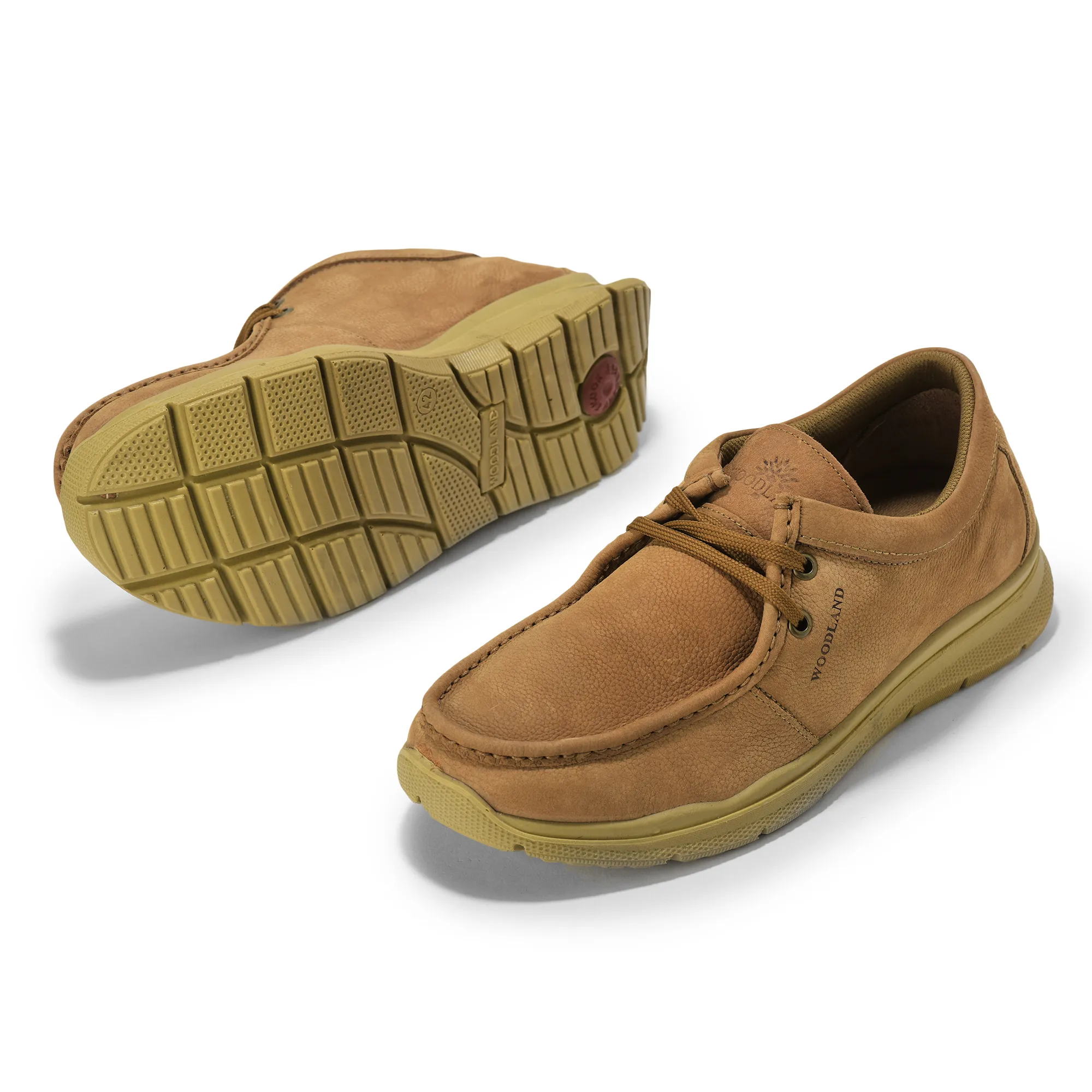 Woodland Camel Derby Mens Lace up Shoes - Thumbnail 4