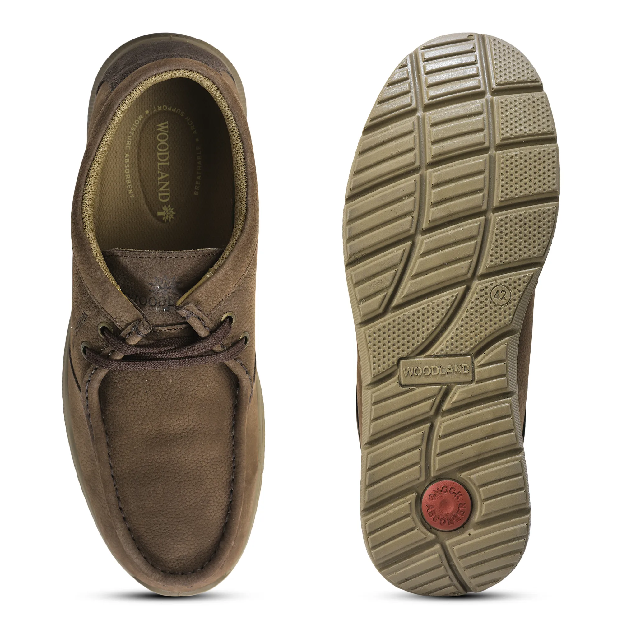 Woodland Dark Brown Derby Mens Lace up Shoes - Thumbnail 7