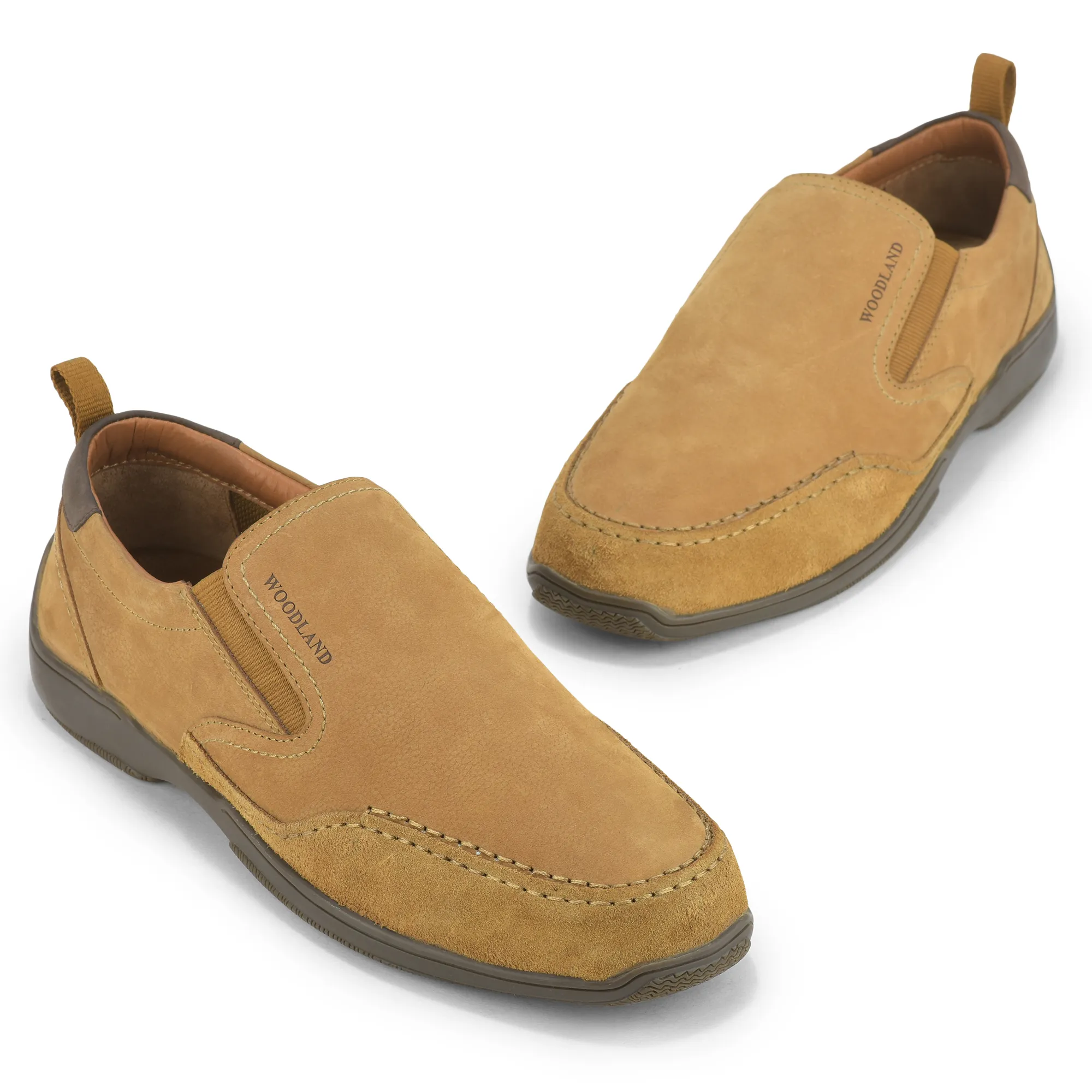 Woodland Men Camel Casual Slip On Shoes - Thumbnail 5