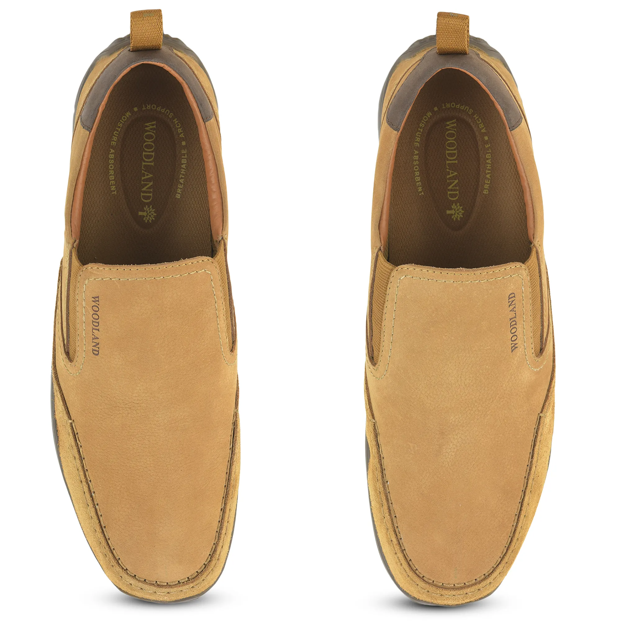 Woodland Men Camel Casual Slip On Shoes - Thumbnail 6