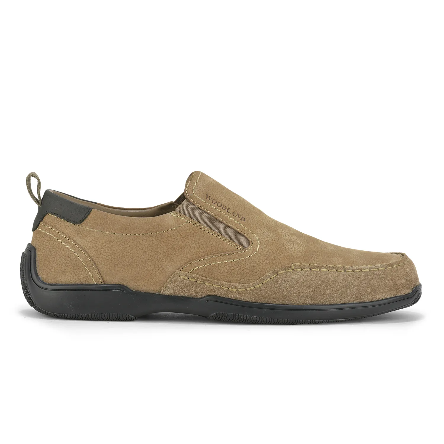 Woodland Men Dubai Khaki Casual Slip On Shoes - Thumbnail 2