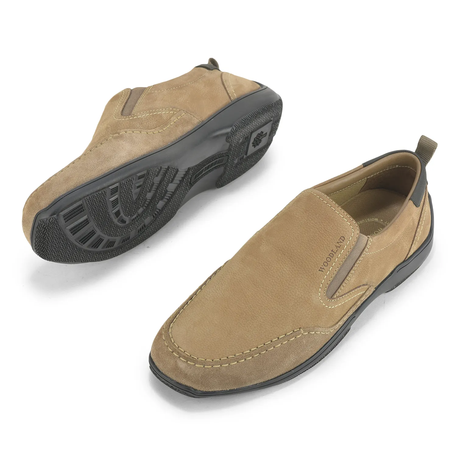 Woodland Men Dubai Khaki Casual Slip On Shoes - Thumbnail 7