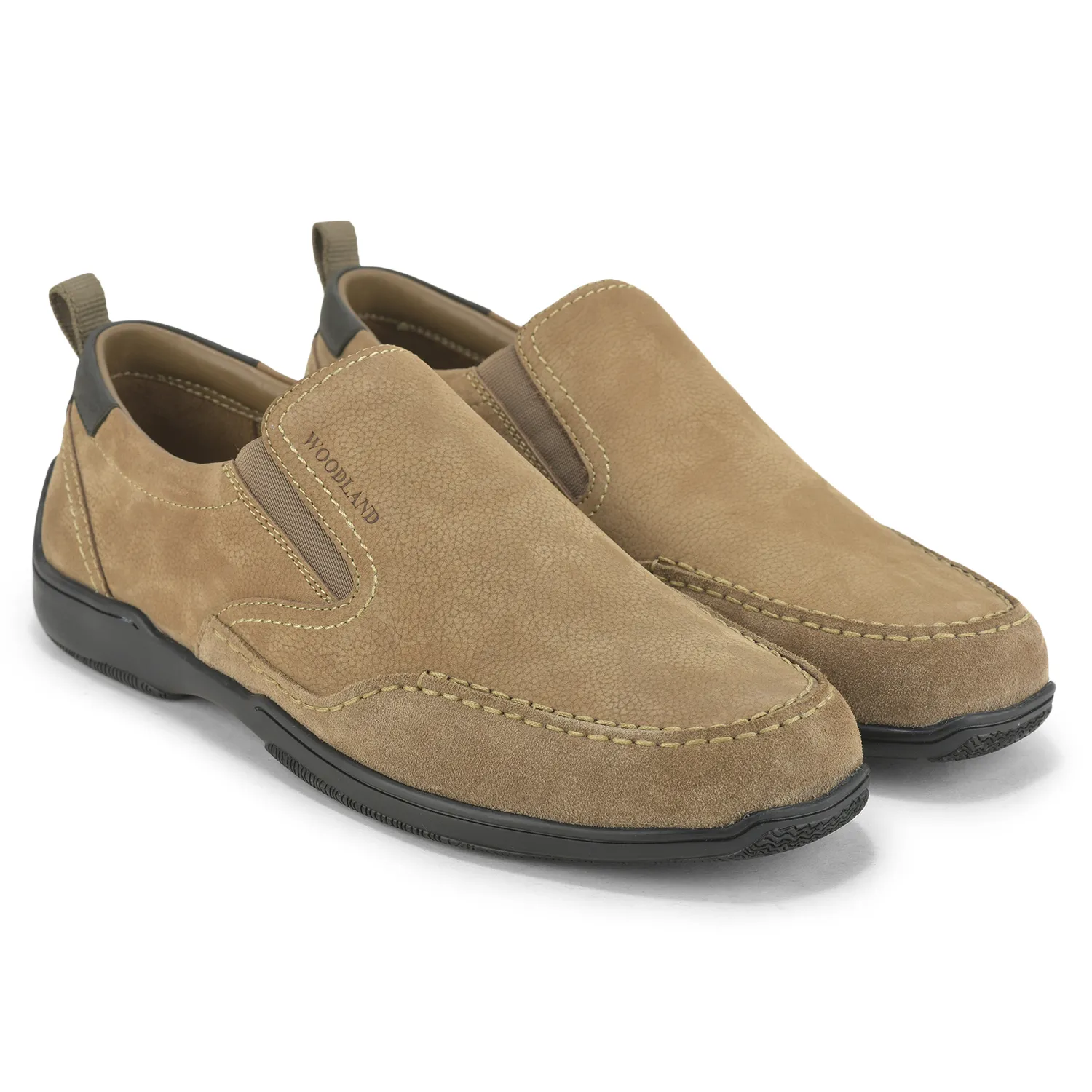 Woodland Men Dubai Khaki Casual Slip On Shoes - Thumbnail 9