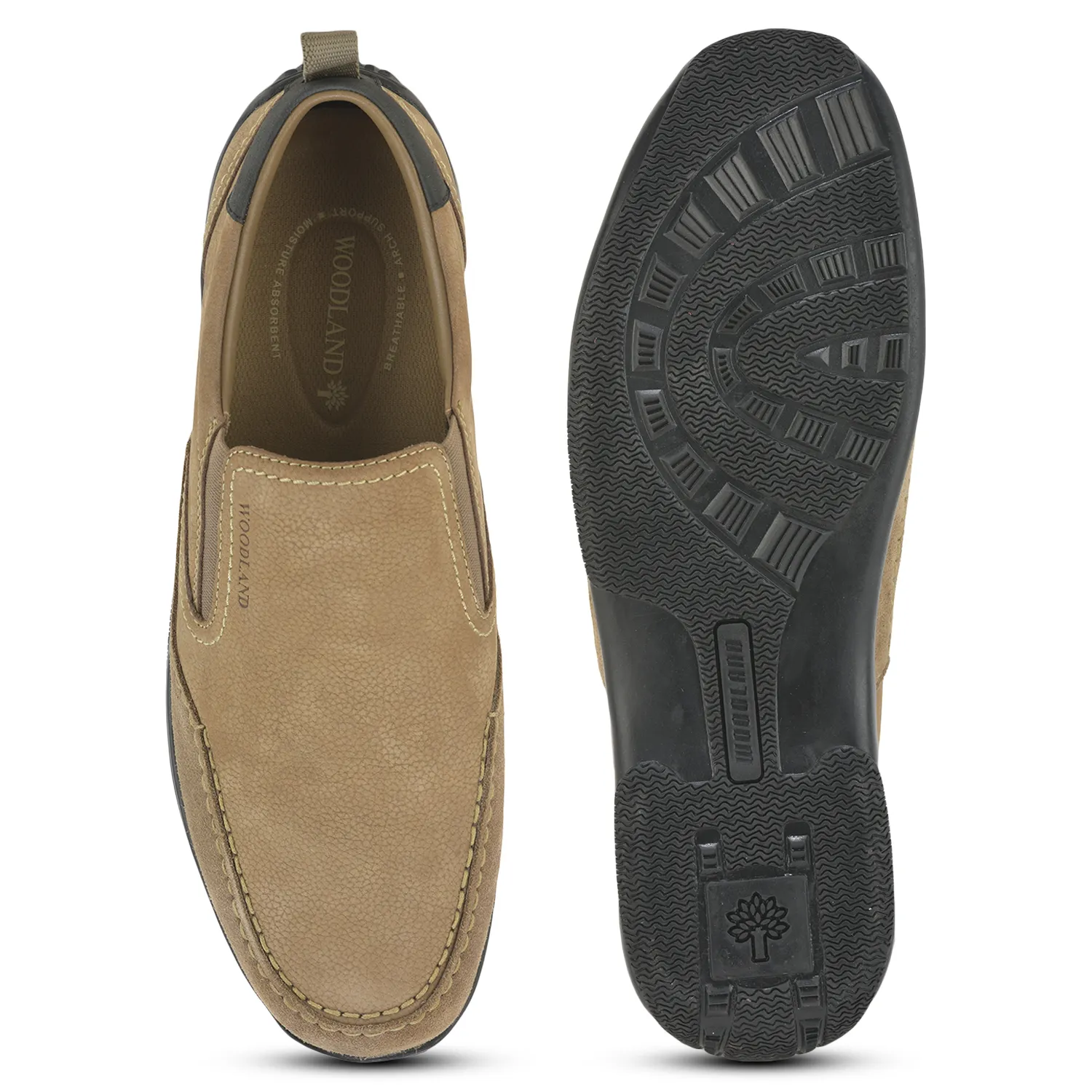 Woodland Men Dubai Khaki Casual Slip On Shoes - Thumbnail 10
