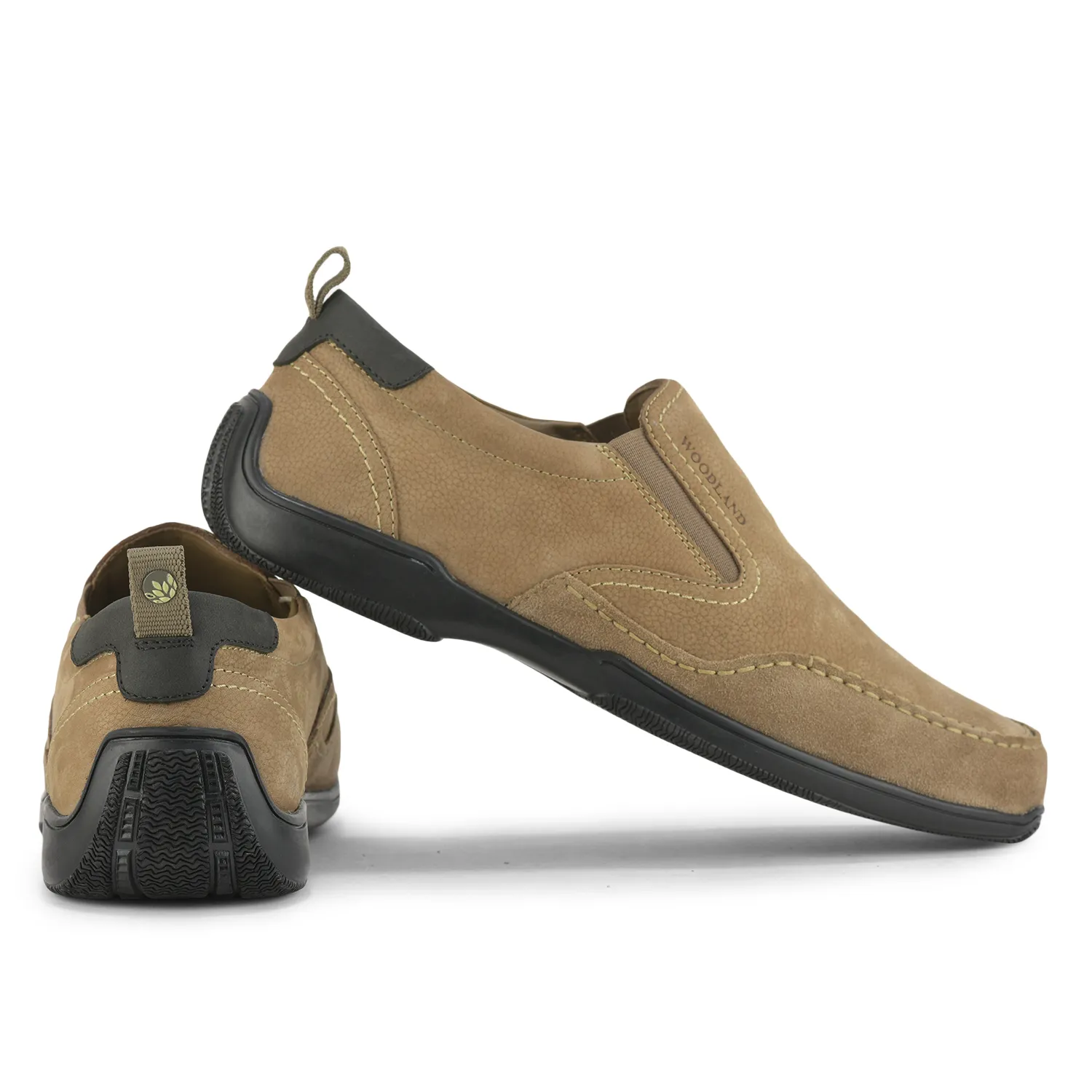 Woodland Men Dubai Khaki Casual Slip On Shoes - Thumbnail 11