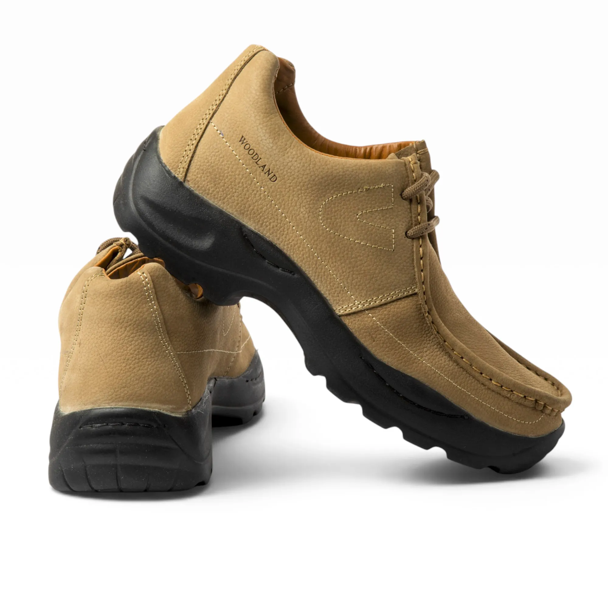 KHAKI casual leather shoes - Thumbnail 3