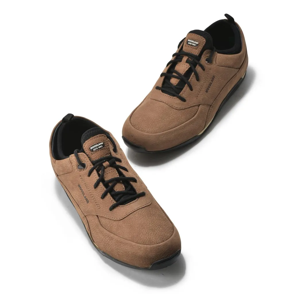 Cashew Brown Casual Laces Shoes For Men - Thumbnail 2