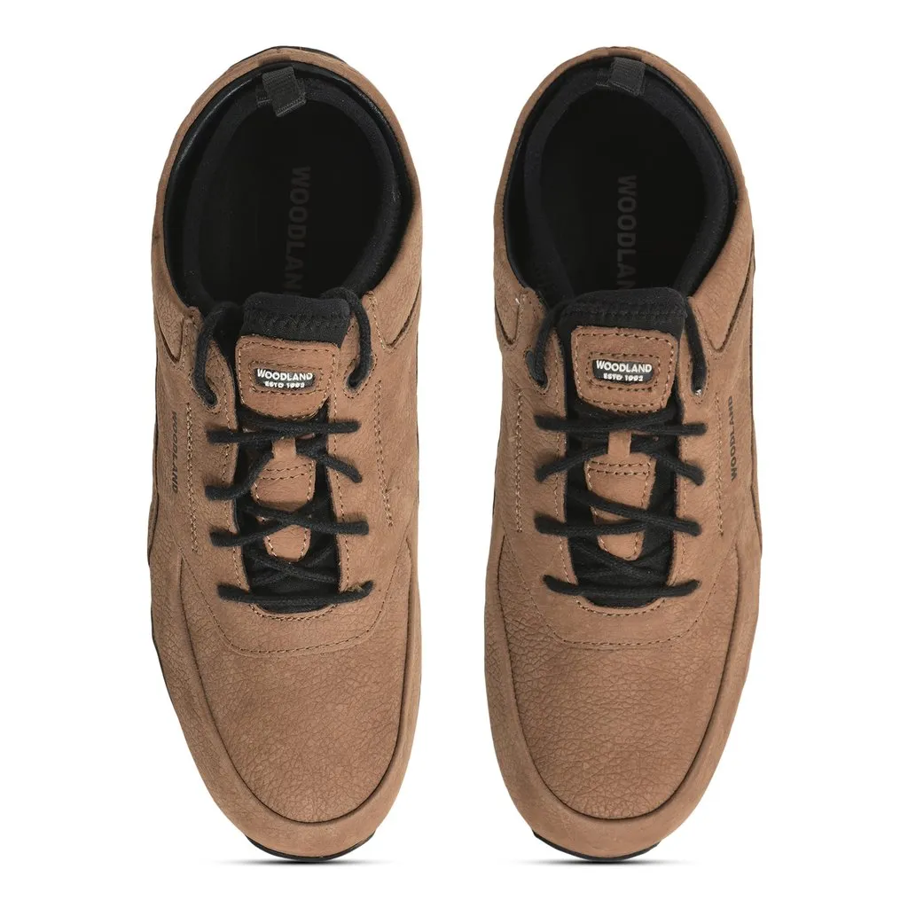 Cashew Brown Casual Laces Shoes For Men - Thumbnail 3