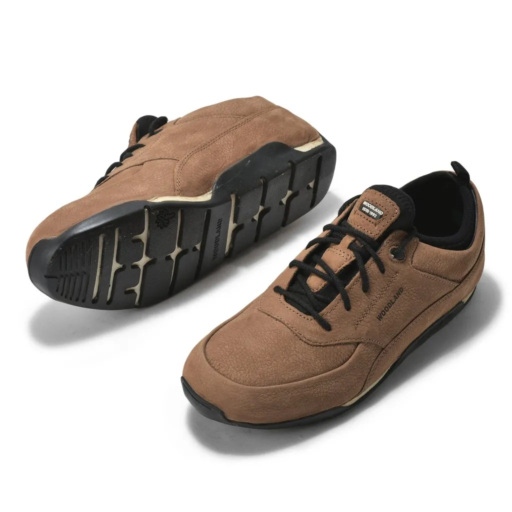 Cashew Brown Casual Laces Shoes For Men - Thumbnail 4