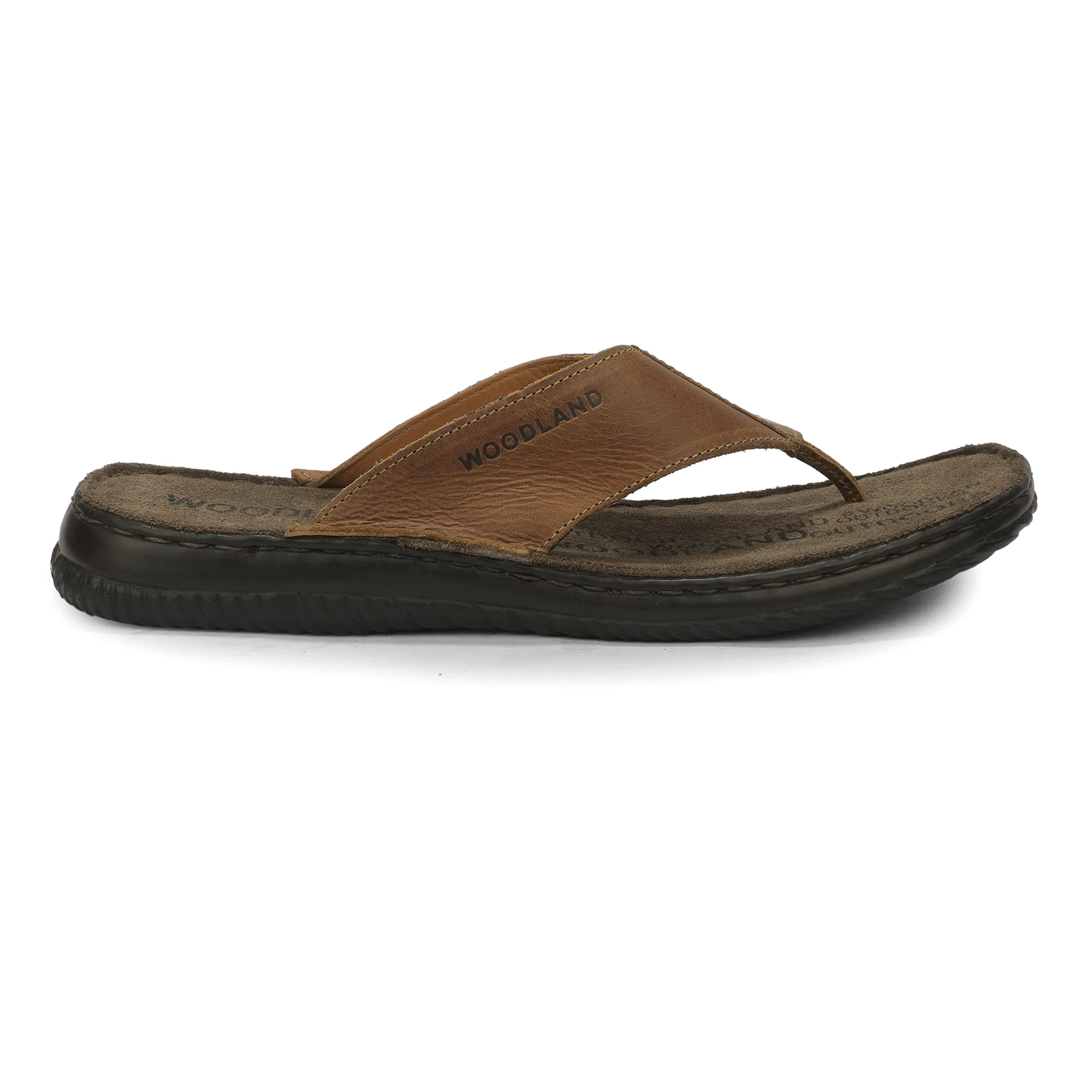  Woodland Men's Olive Green Colored Sandals with Rubber Sole 2