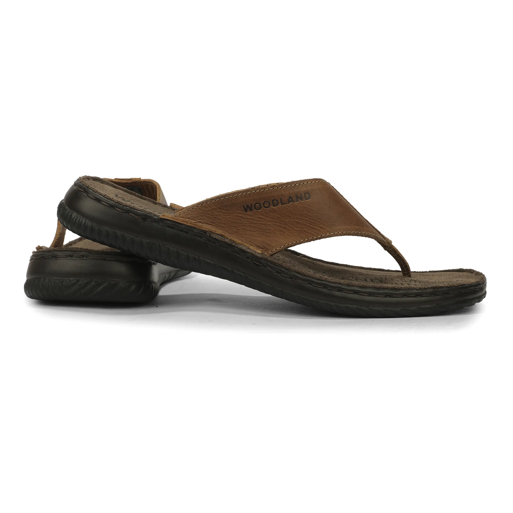  Woodland Men's Olive Green Colored Sandals with Rubber Sole 11