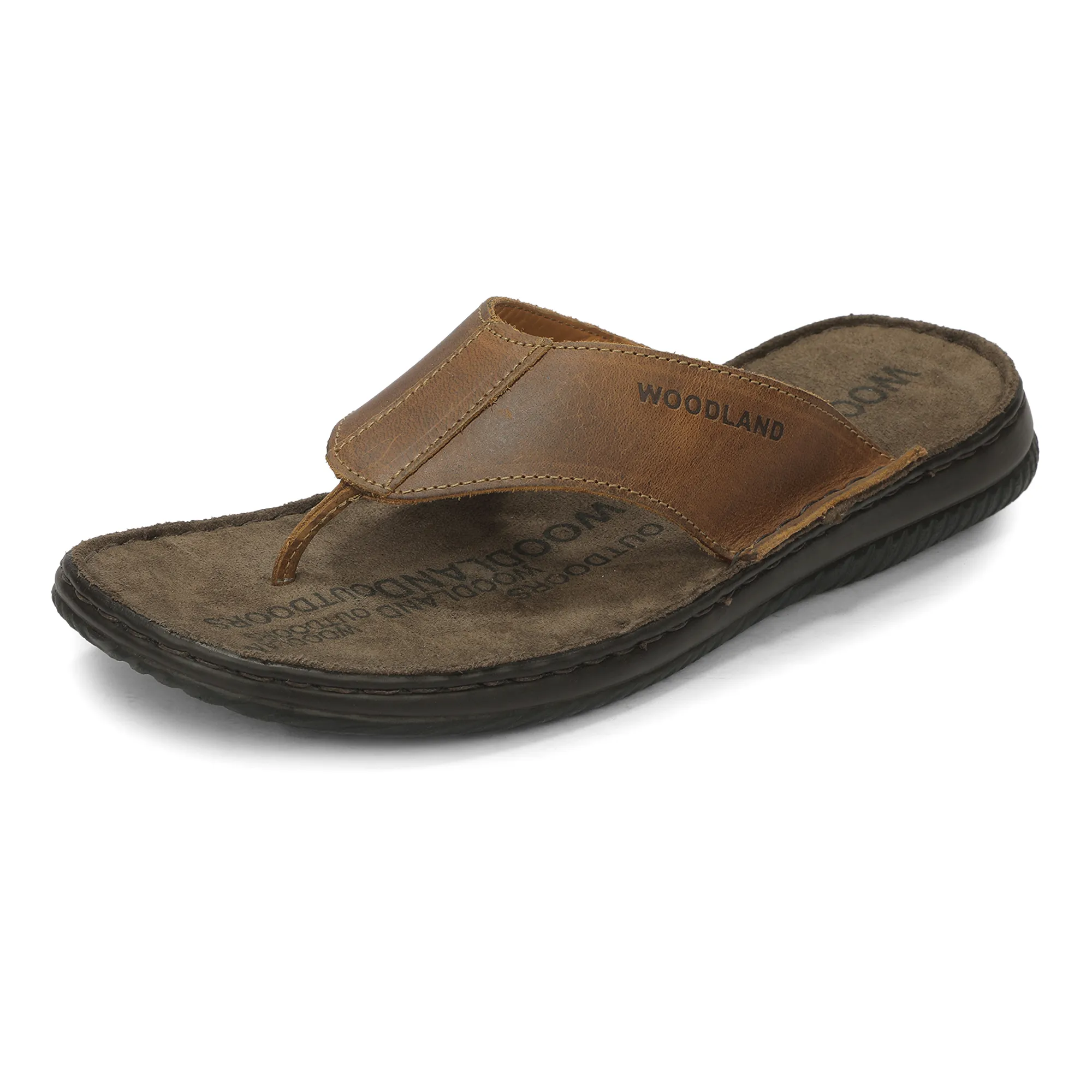  Woodland Men's Olive Green Colored Sandals with Rubber Sole 12