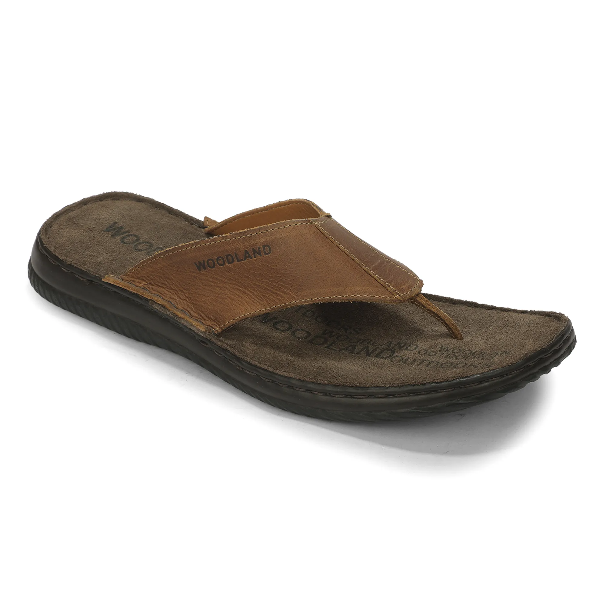 Woodland Men's Olive Green Colored Sandals with Rubber Sole 13