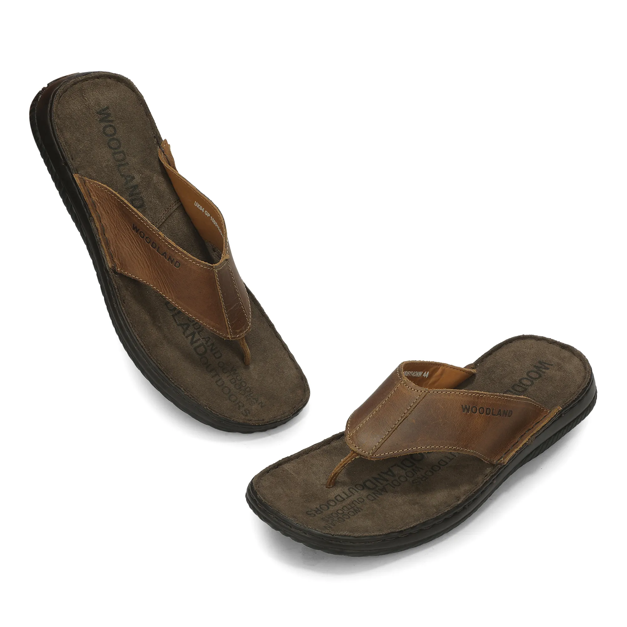  Woodland Men's Olive Green Colored Sandals with Rubber Sole 16