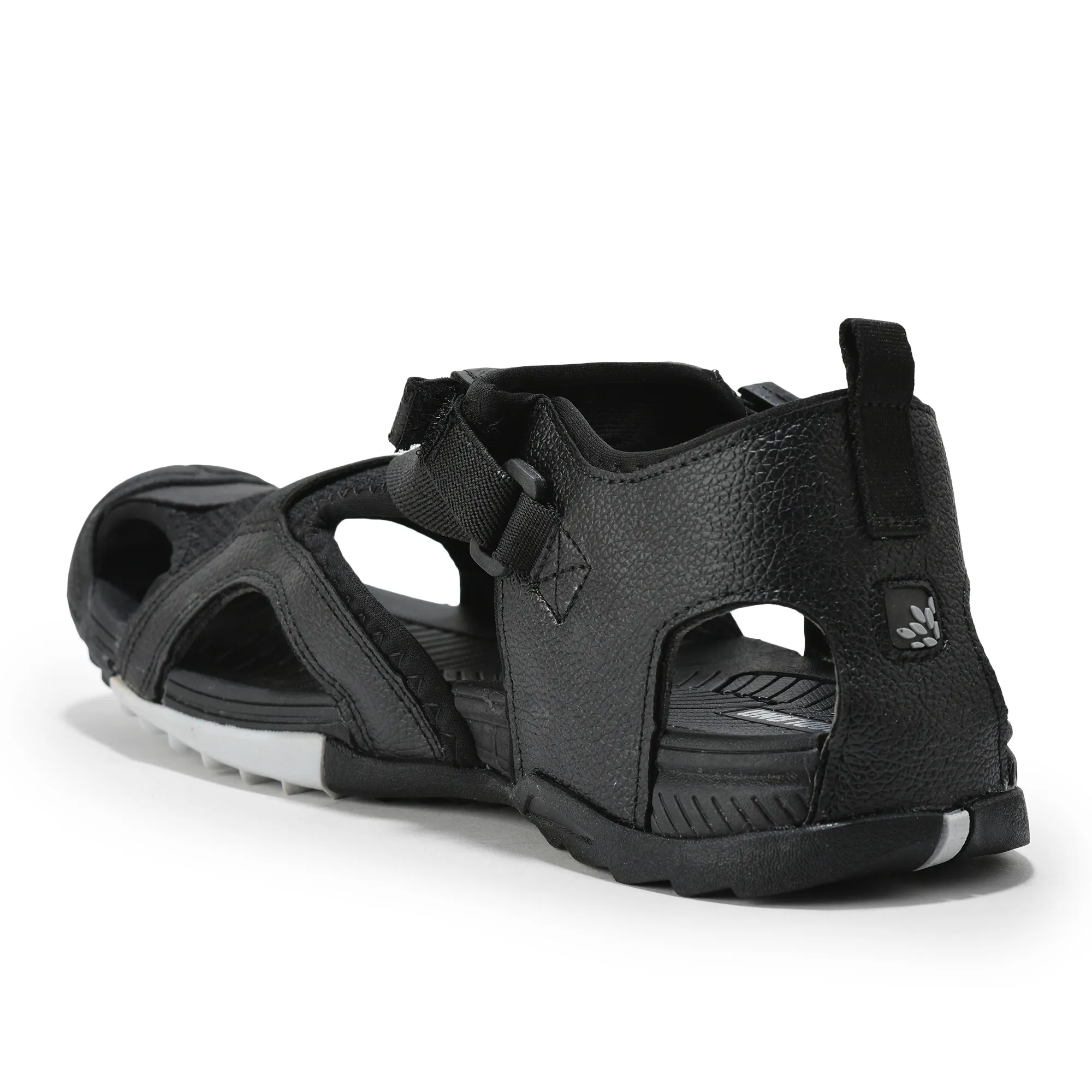 Men Black Cross-Strap Outdoor Sports Sandals - Thumbnail 7