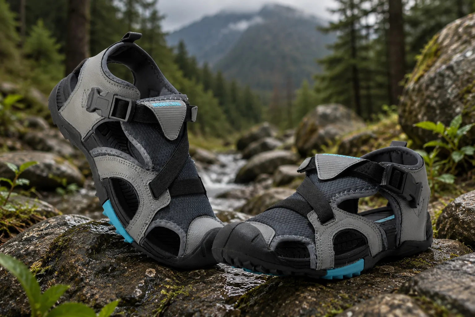 men-grey-cross-strap-outdoor-sports-sandals