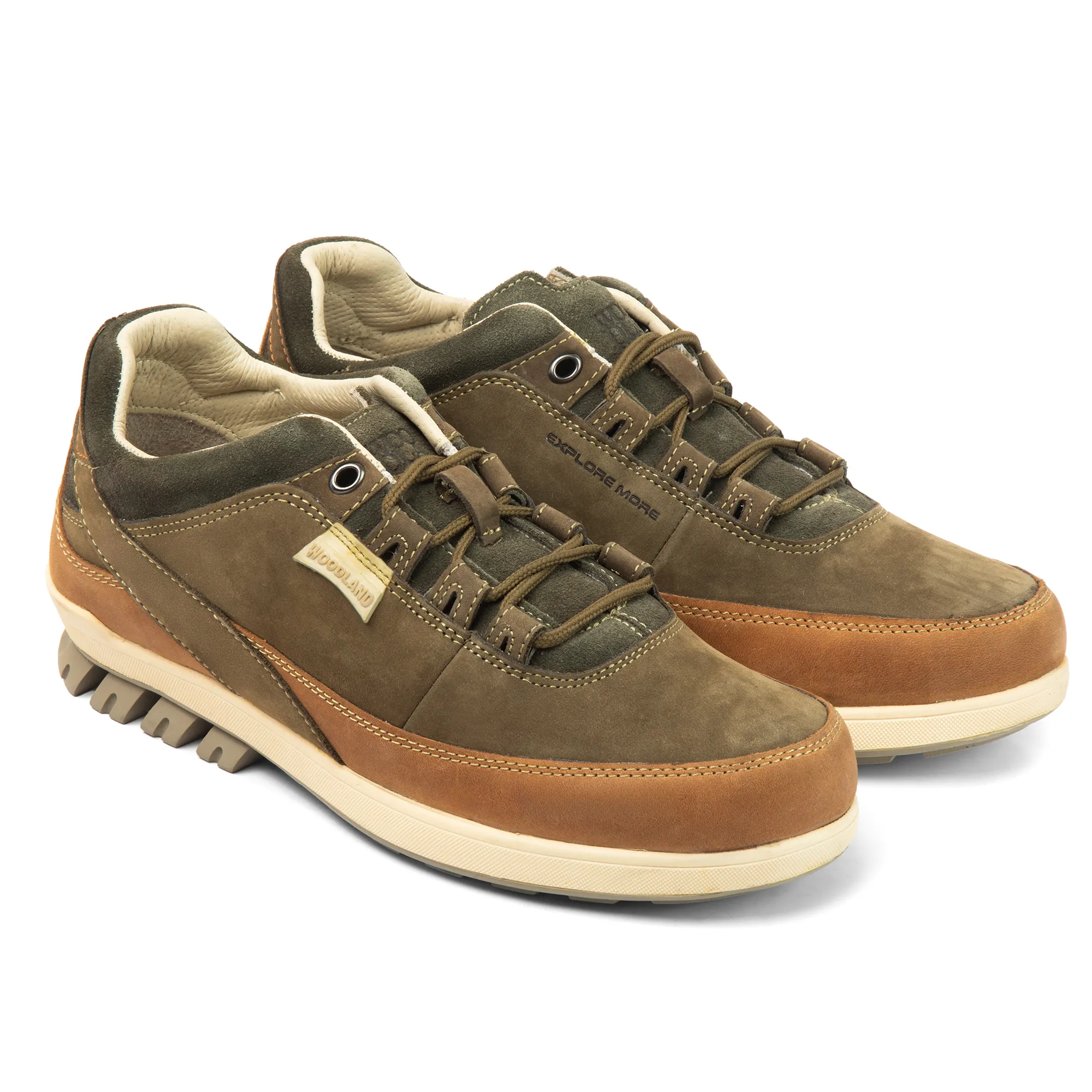 Woodland Men’s Olive Green Versatile Nubuck Casual Shoes - Thumbnail 6